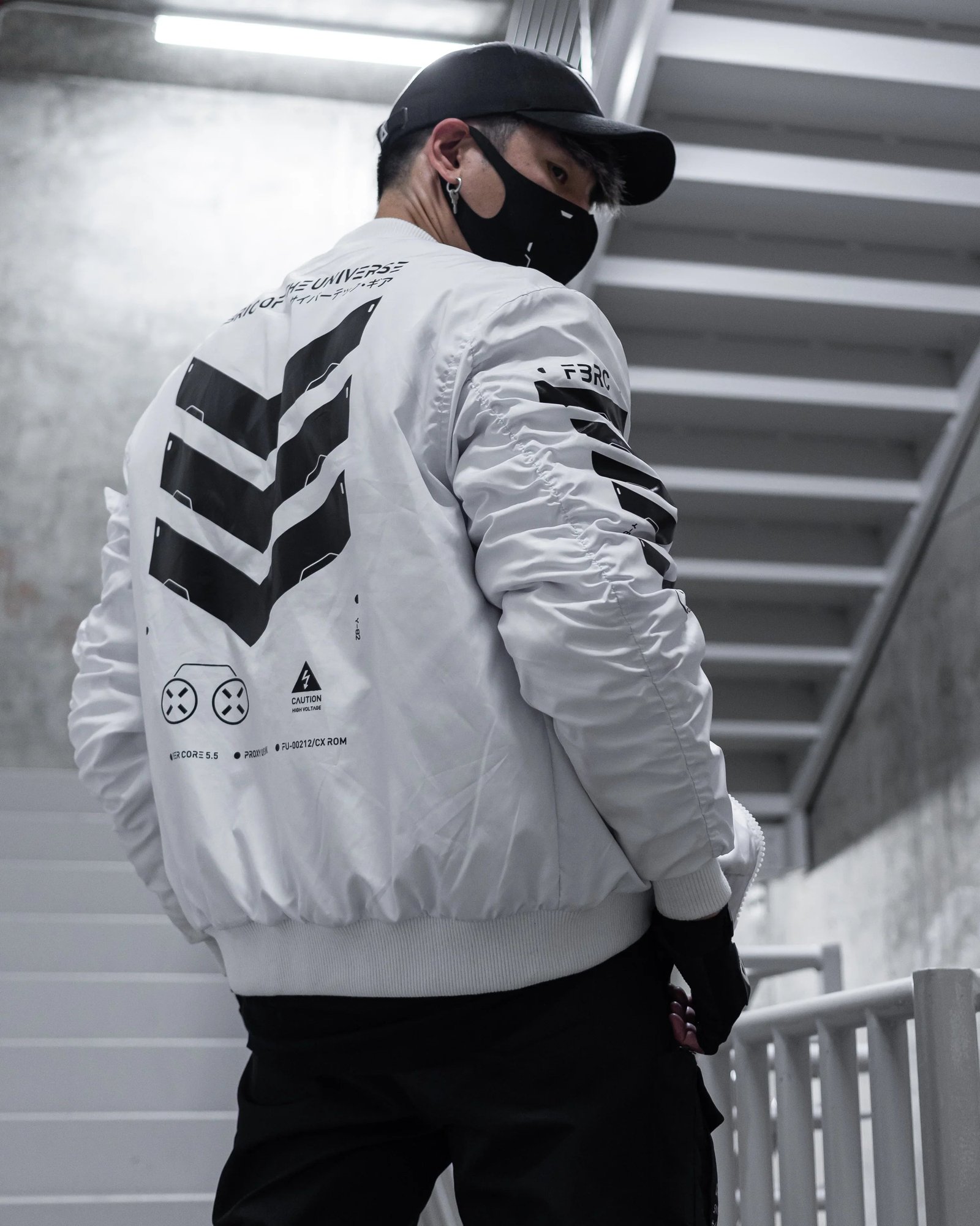 V3-3 White Bomber Jacket 3