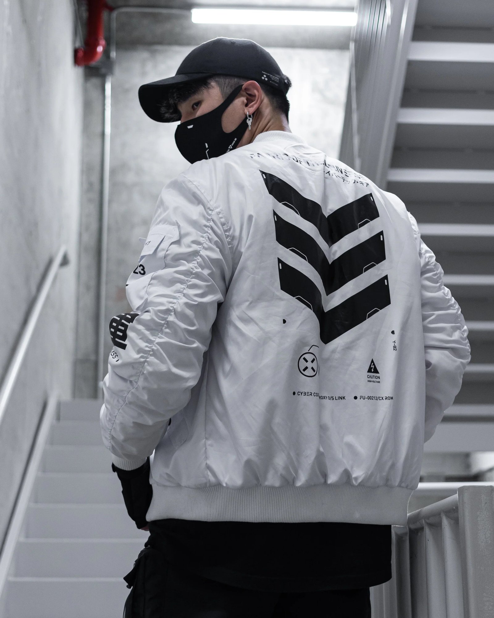 V3-3 White Bomber Jacket 4