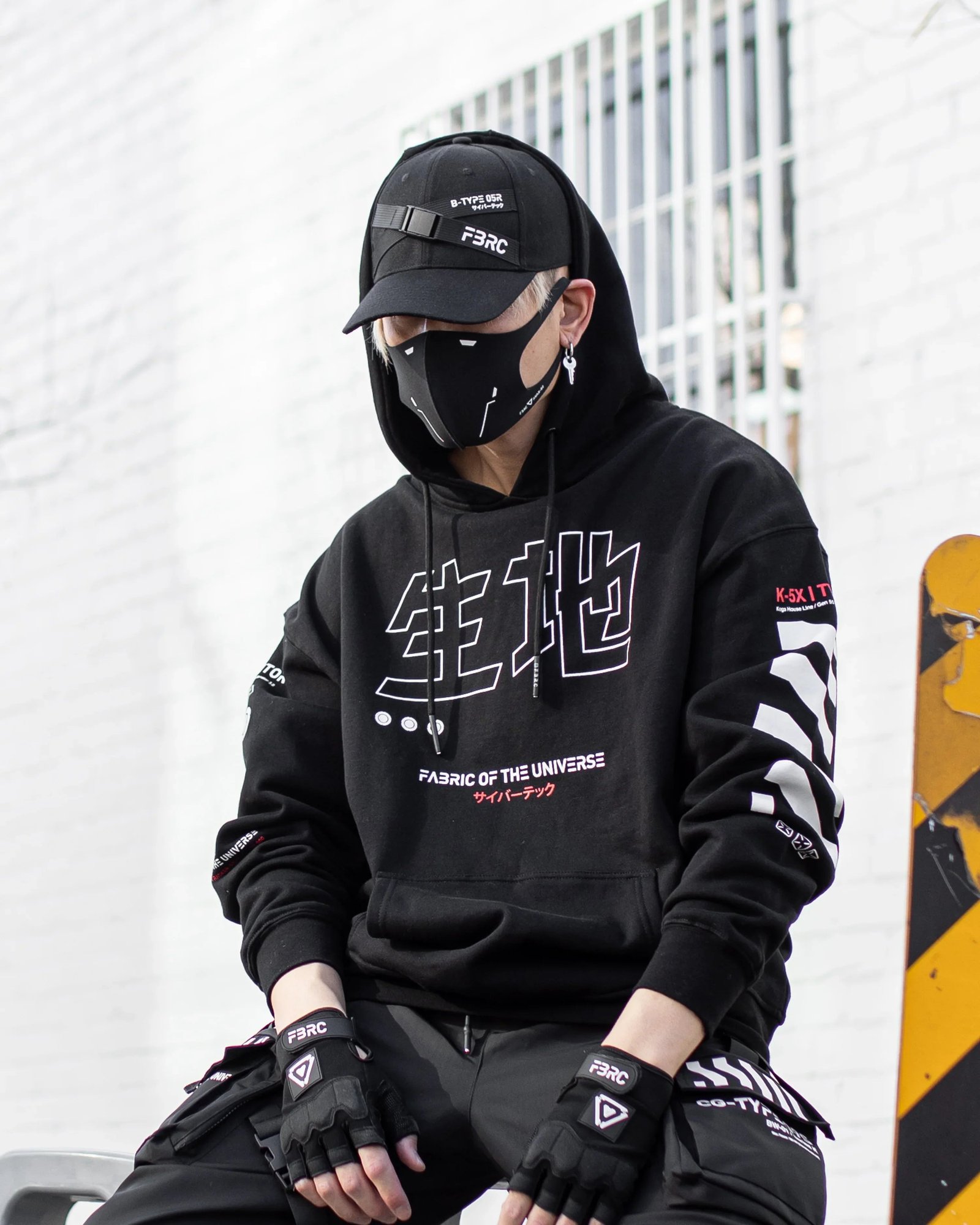 Kitsune-5X RD Black Hoodie 6