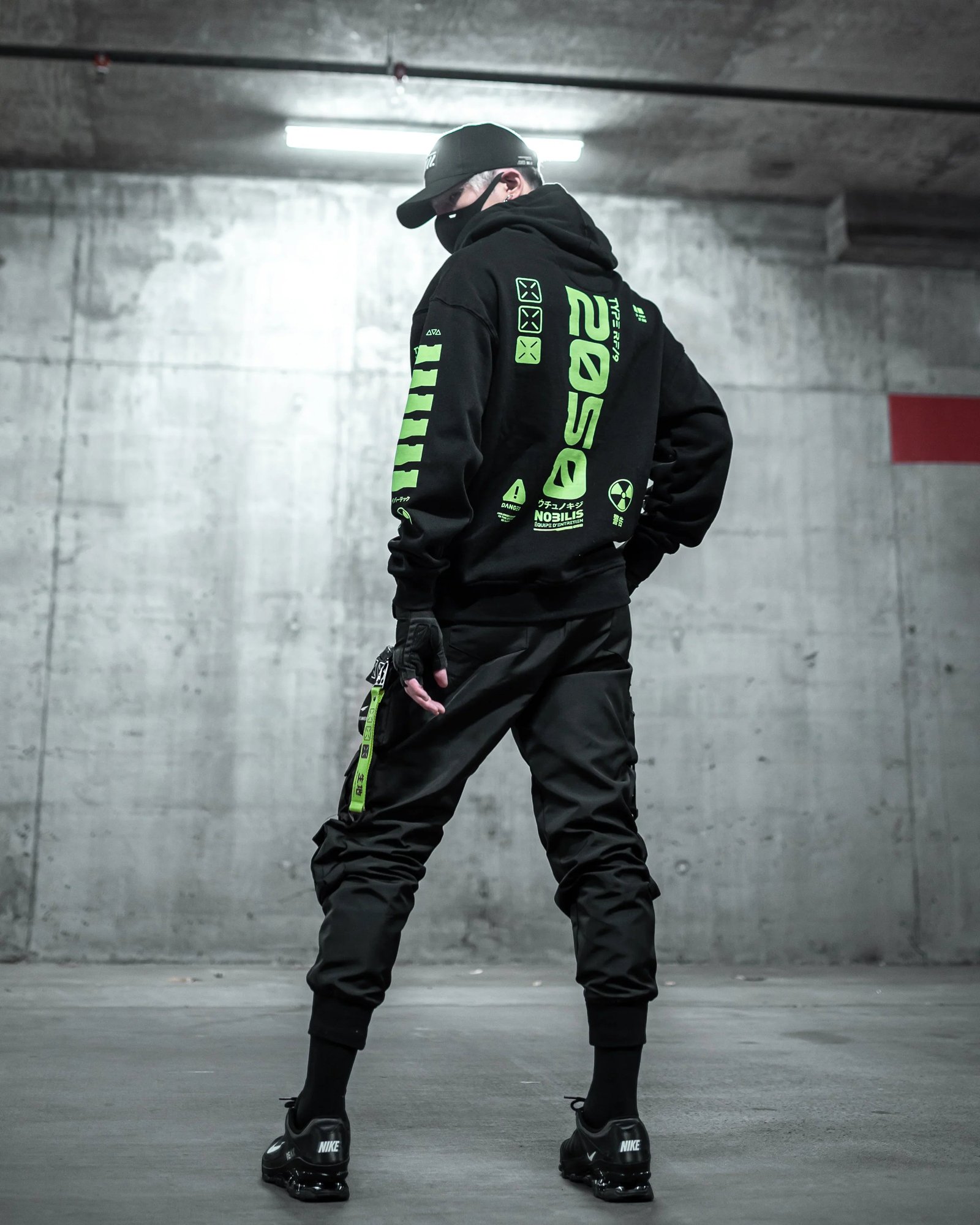 Y-2050 Black Lime Hoodie 4