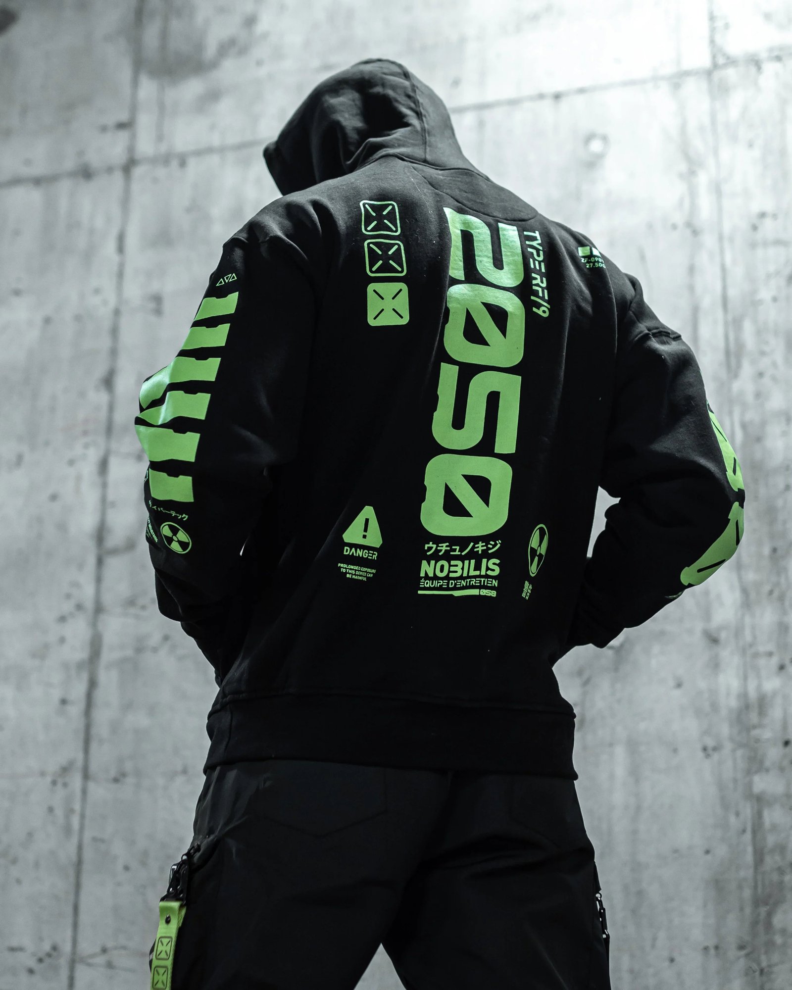 Y-2050 Black Lime Hoodie 6