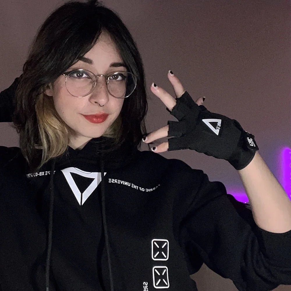 XB-03 Black Crop Hoodie 5