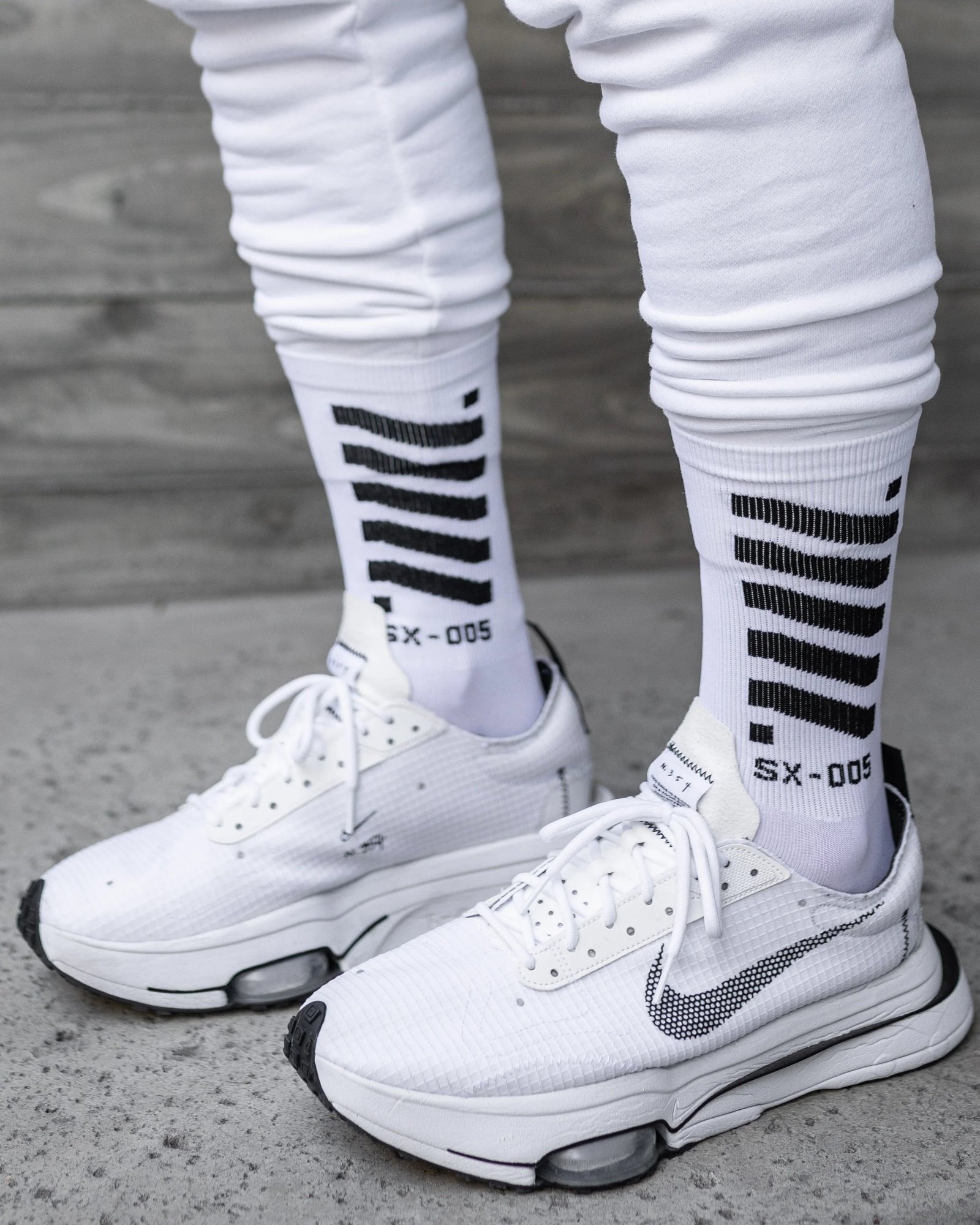 SX-005 White Crew Socks 2