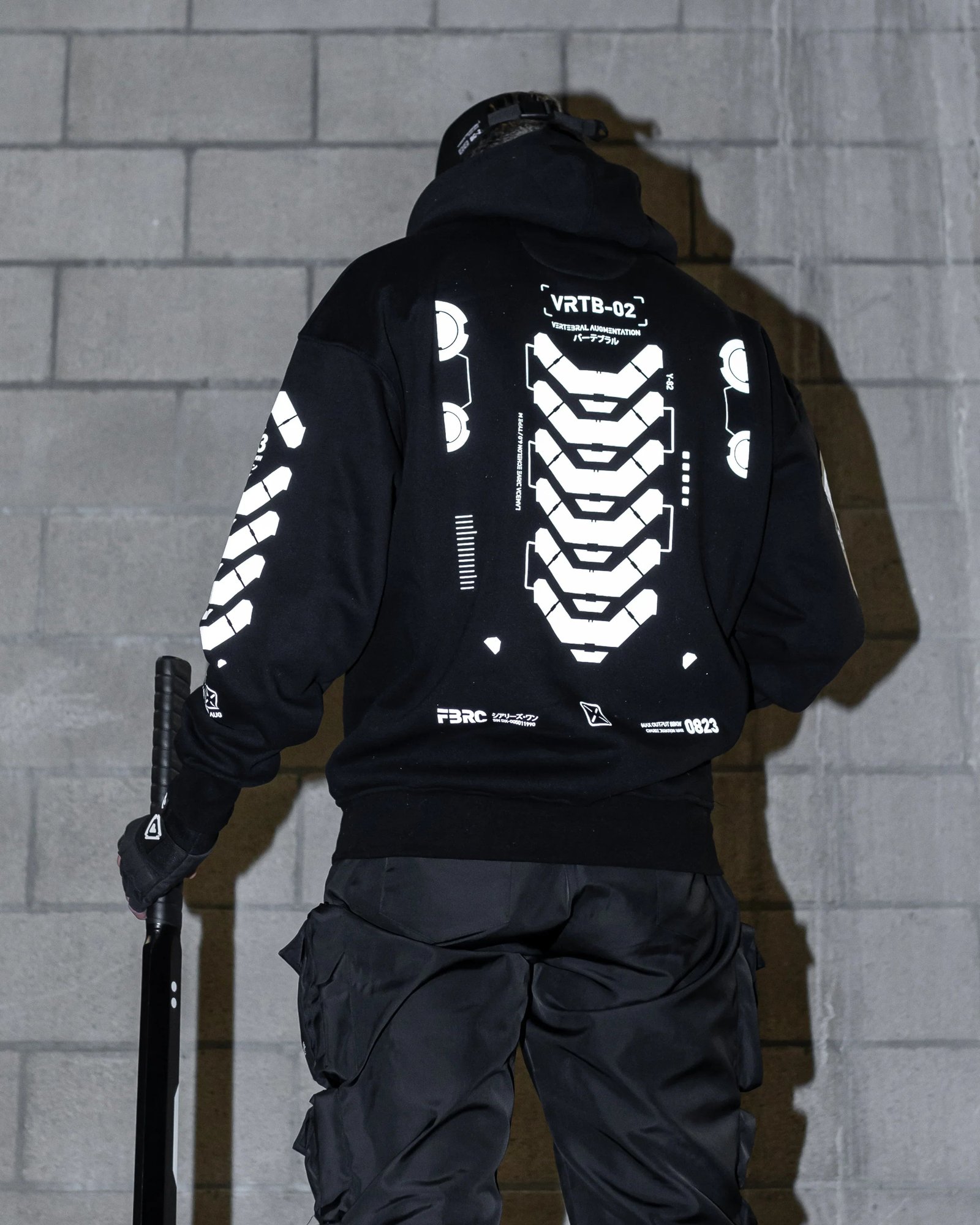 VRTB-02 Black Reflective Hoodie 7