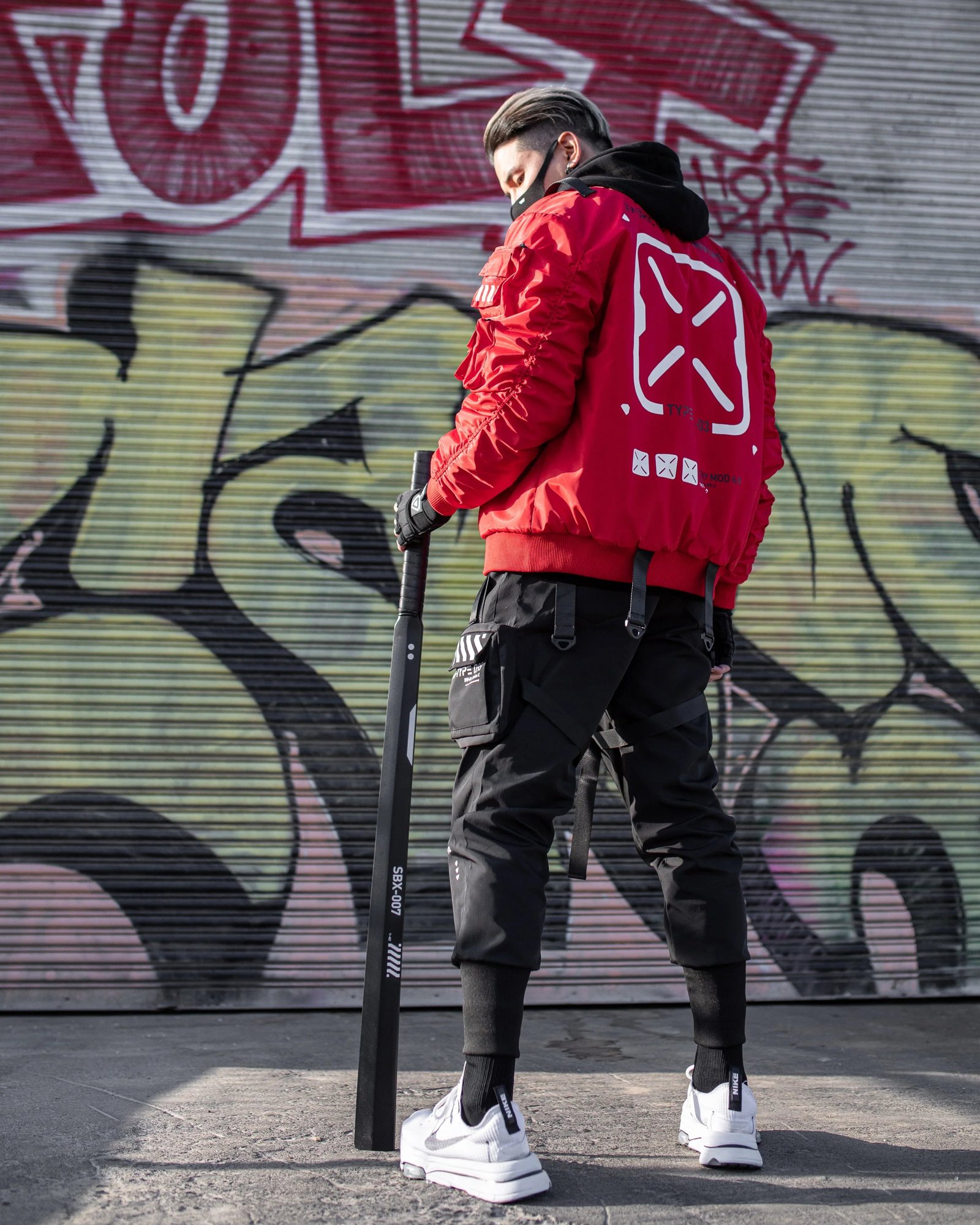 XB-03 Red Bomber Jacket 6