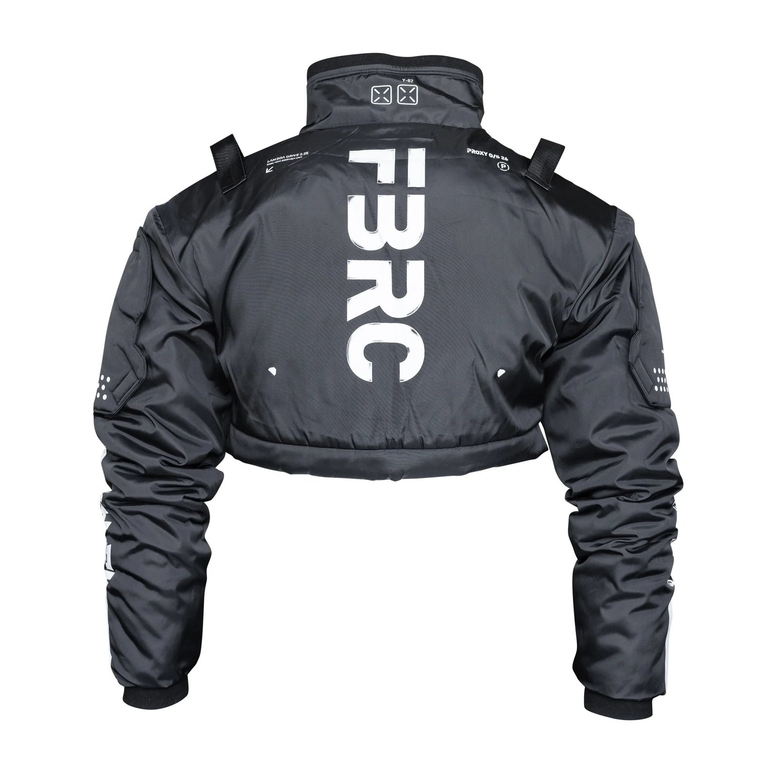 CRB-003 Black Crop Bomber Jacket 2