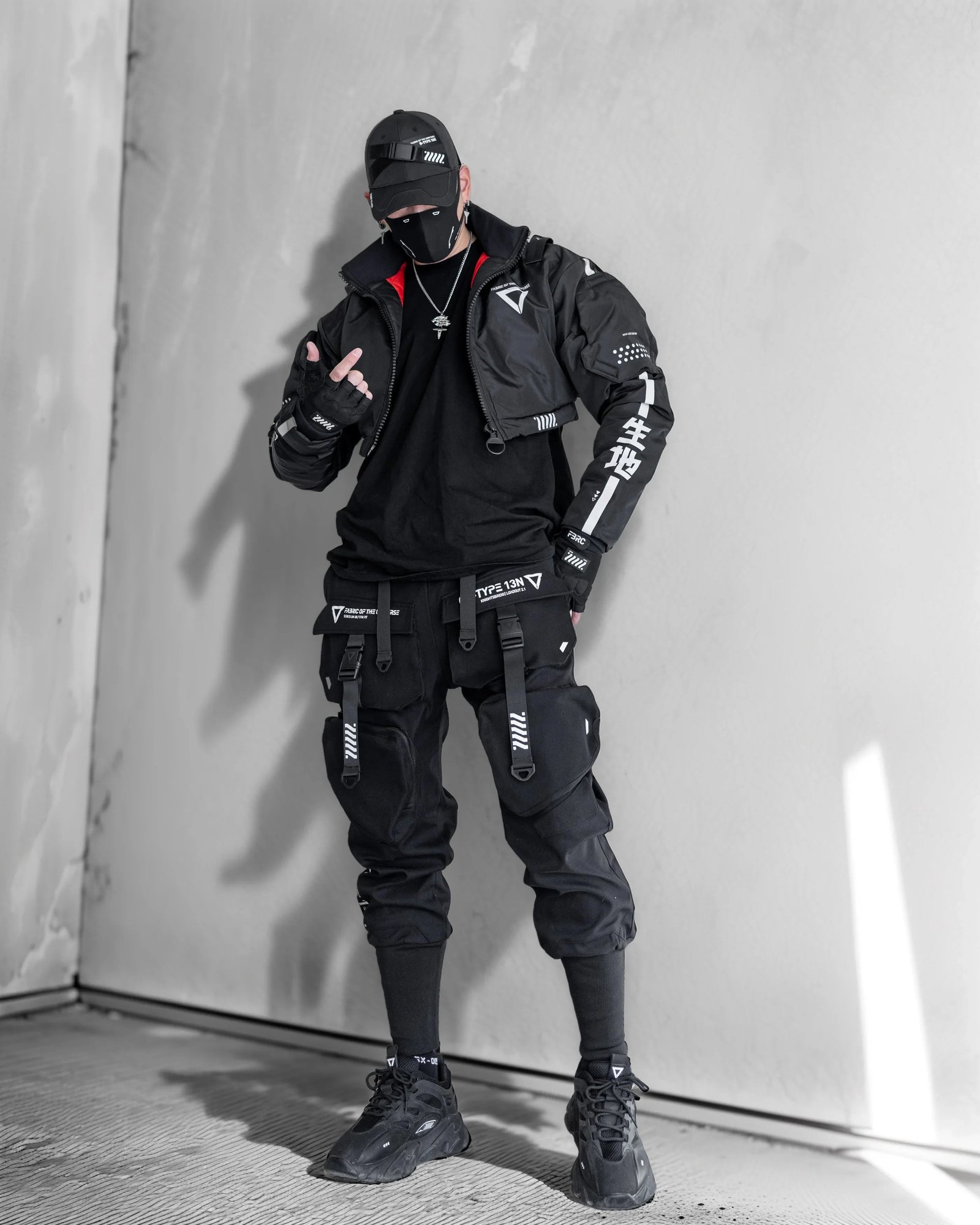 CRB-003 Black Crop Bomber Jacket 3