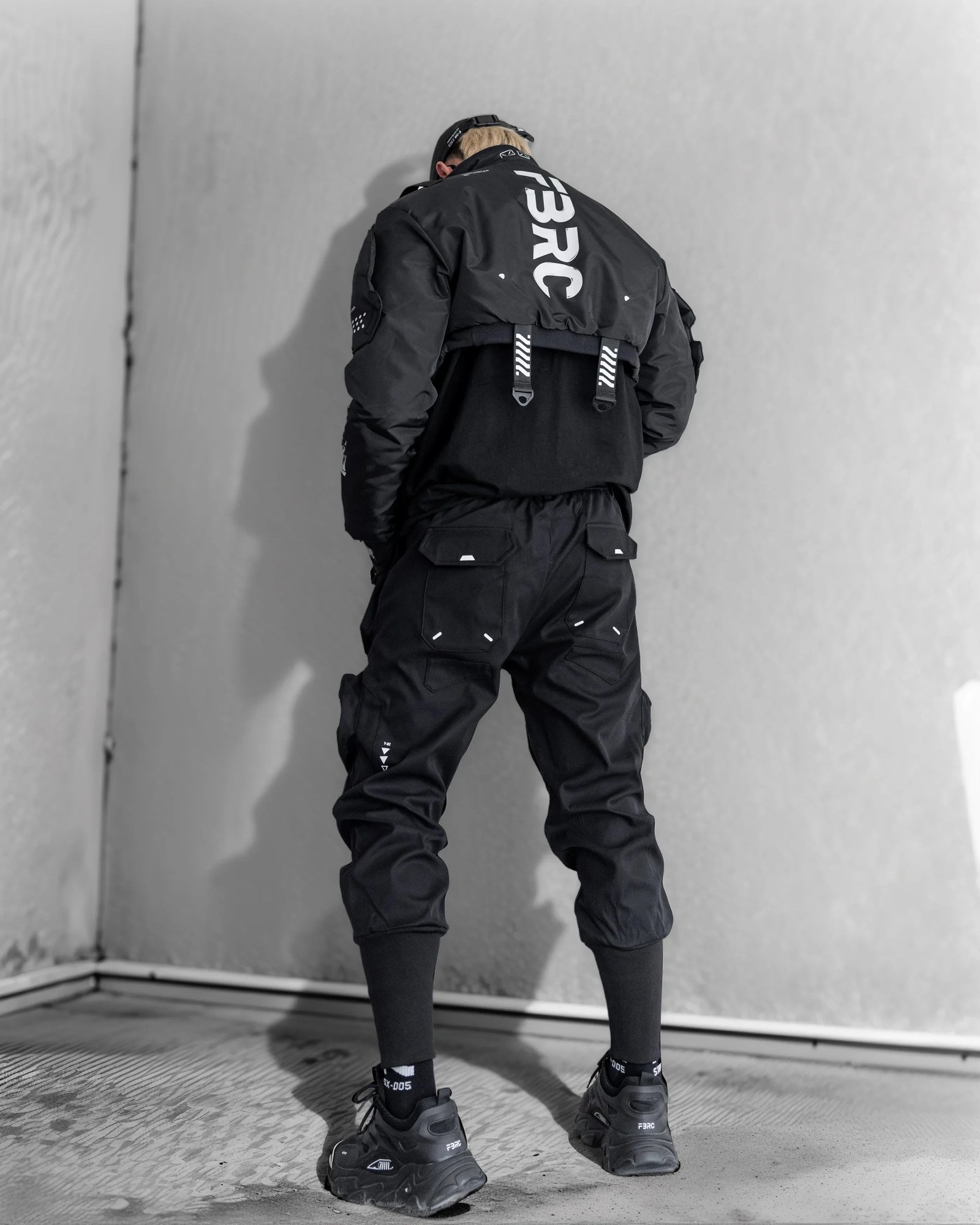 CRB-003 Black Crop Bomber Jacket 4