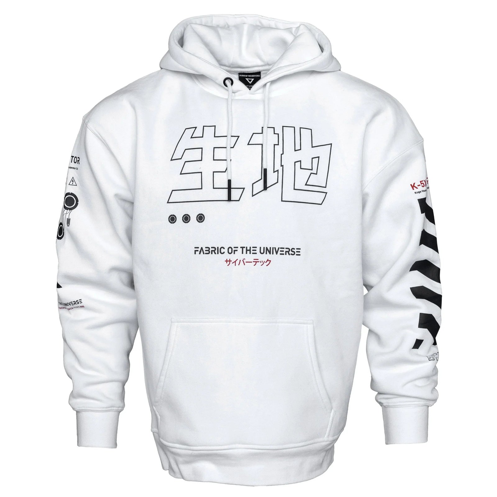 Kitsune-5X RD White Hoodie 2