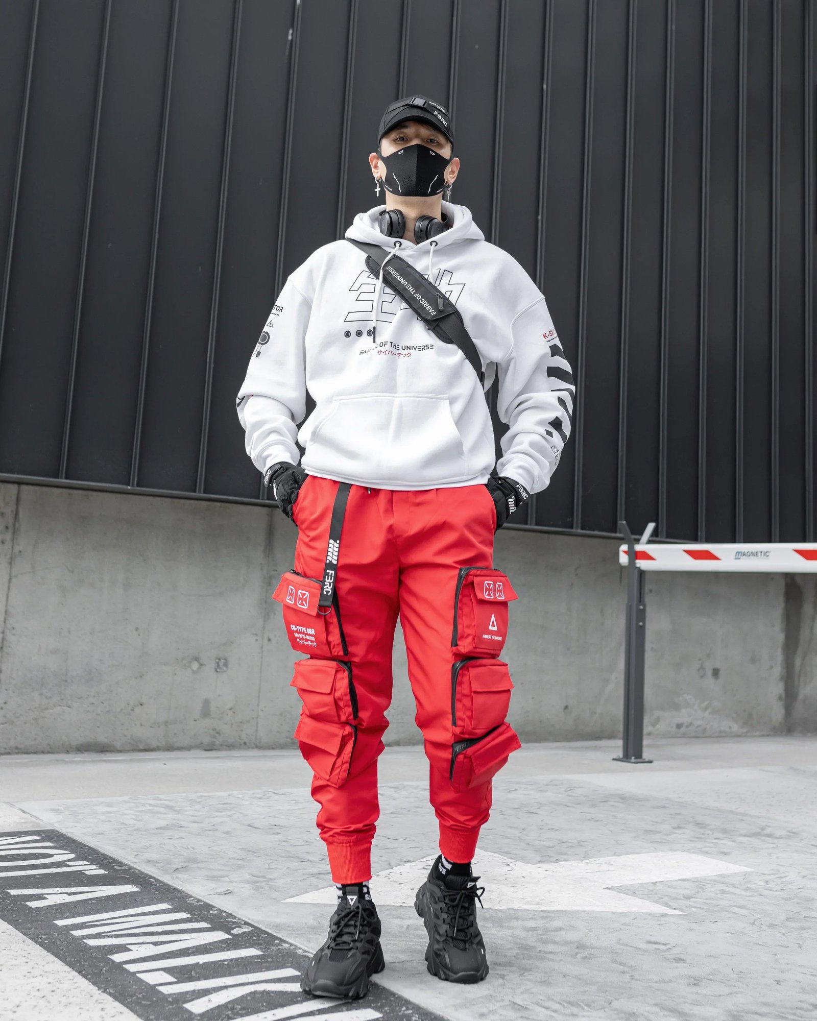 Kitsune-5X RD White Hoodie 5