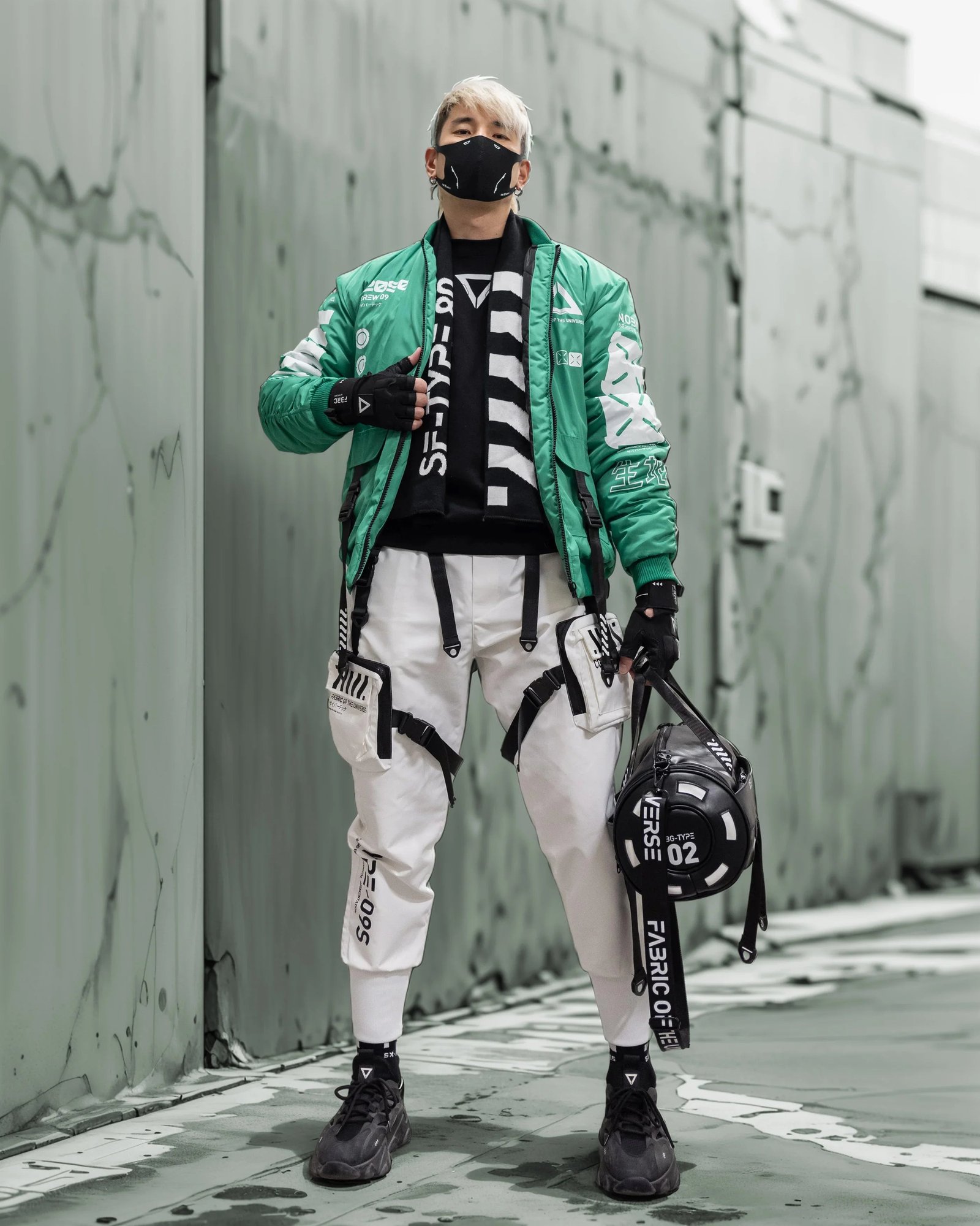 Y-2050 Green Bomber Jacket 3