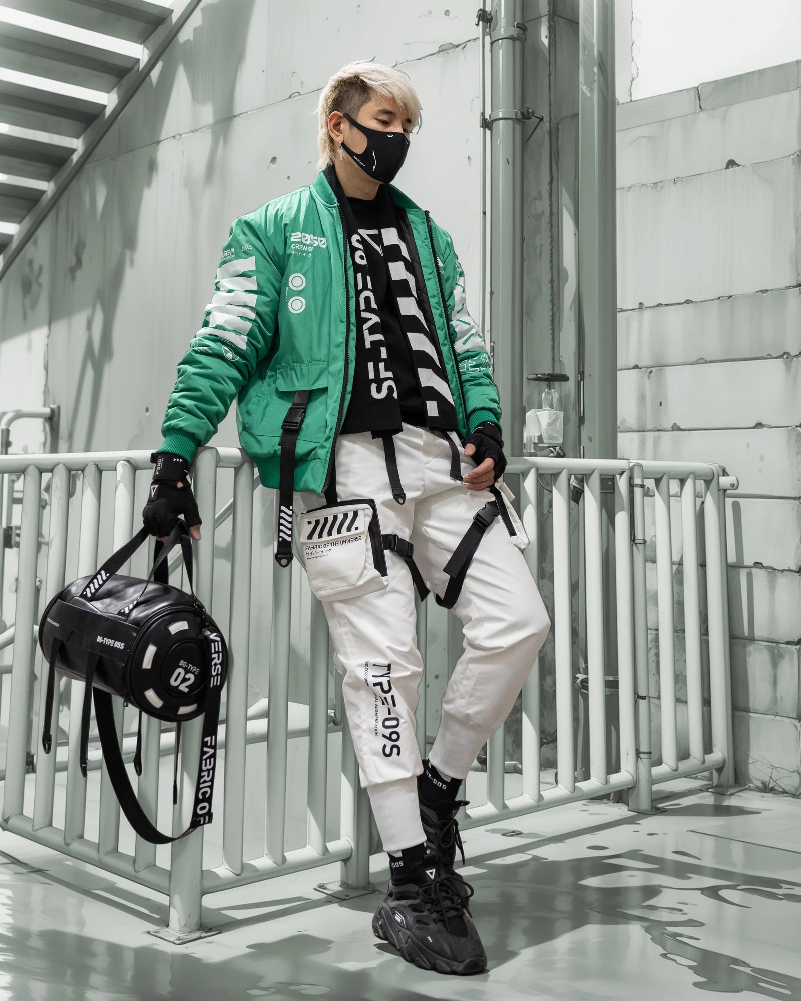 Y-2050 Green Bomber Jacket 4