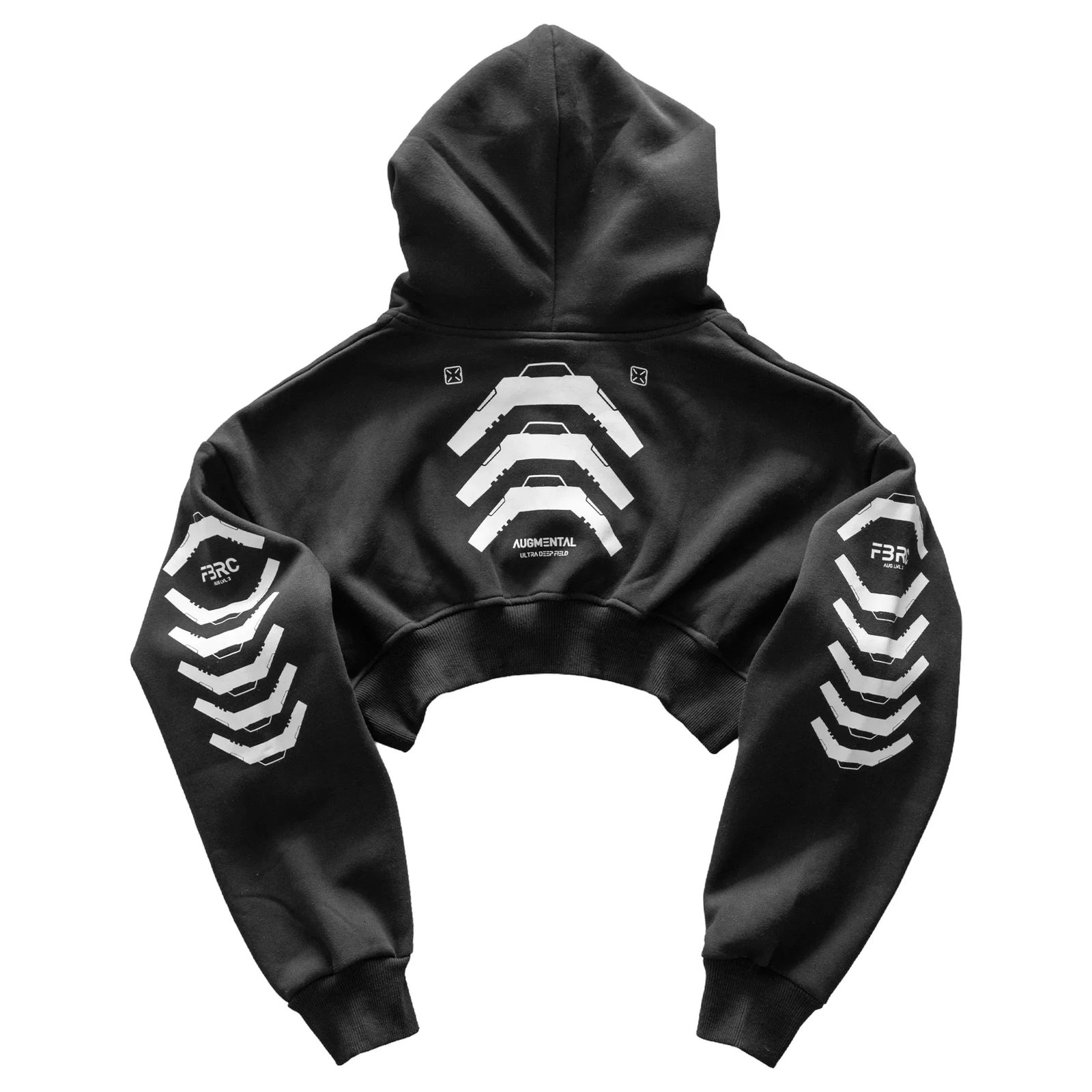 Augmental Black Super Crop Hoodie 2