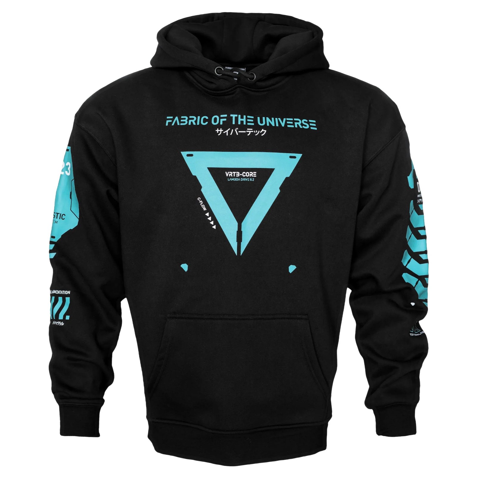 VRTB-02 Black Teal Hoodie 2