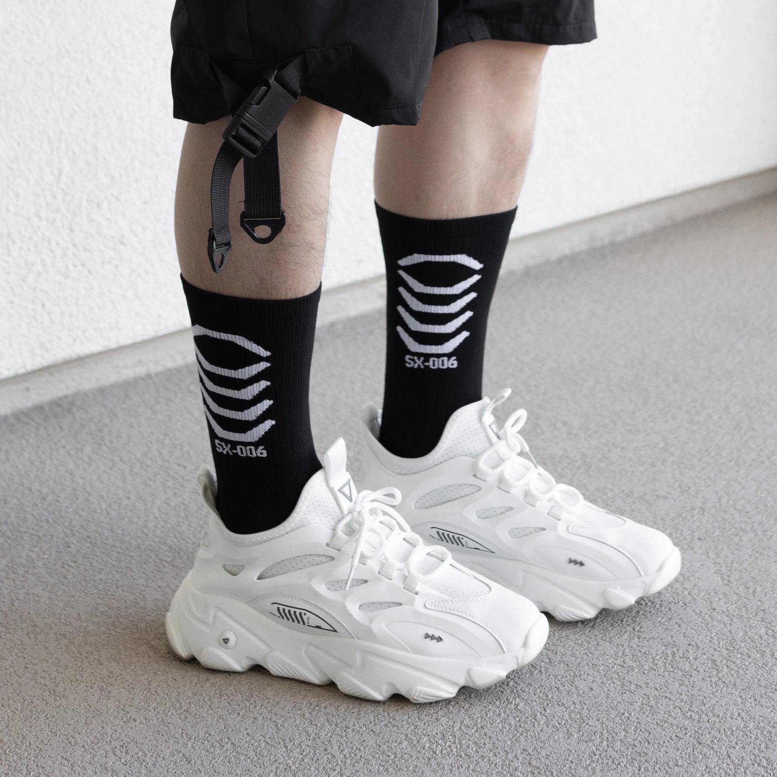 SX-006 Black Crew Socks 2