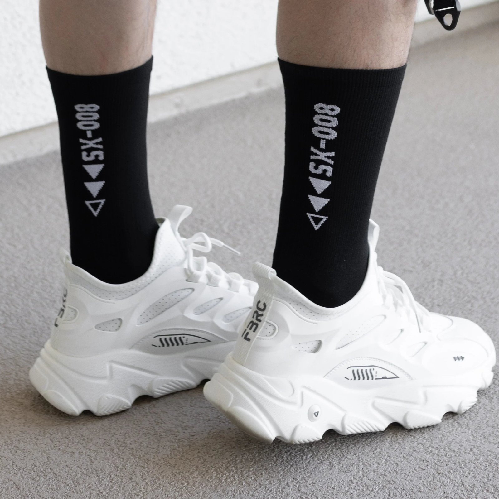 SX-008 Black Crew Socks 2