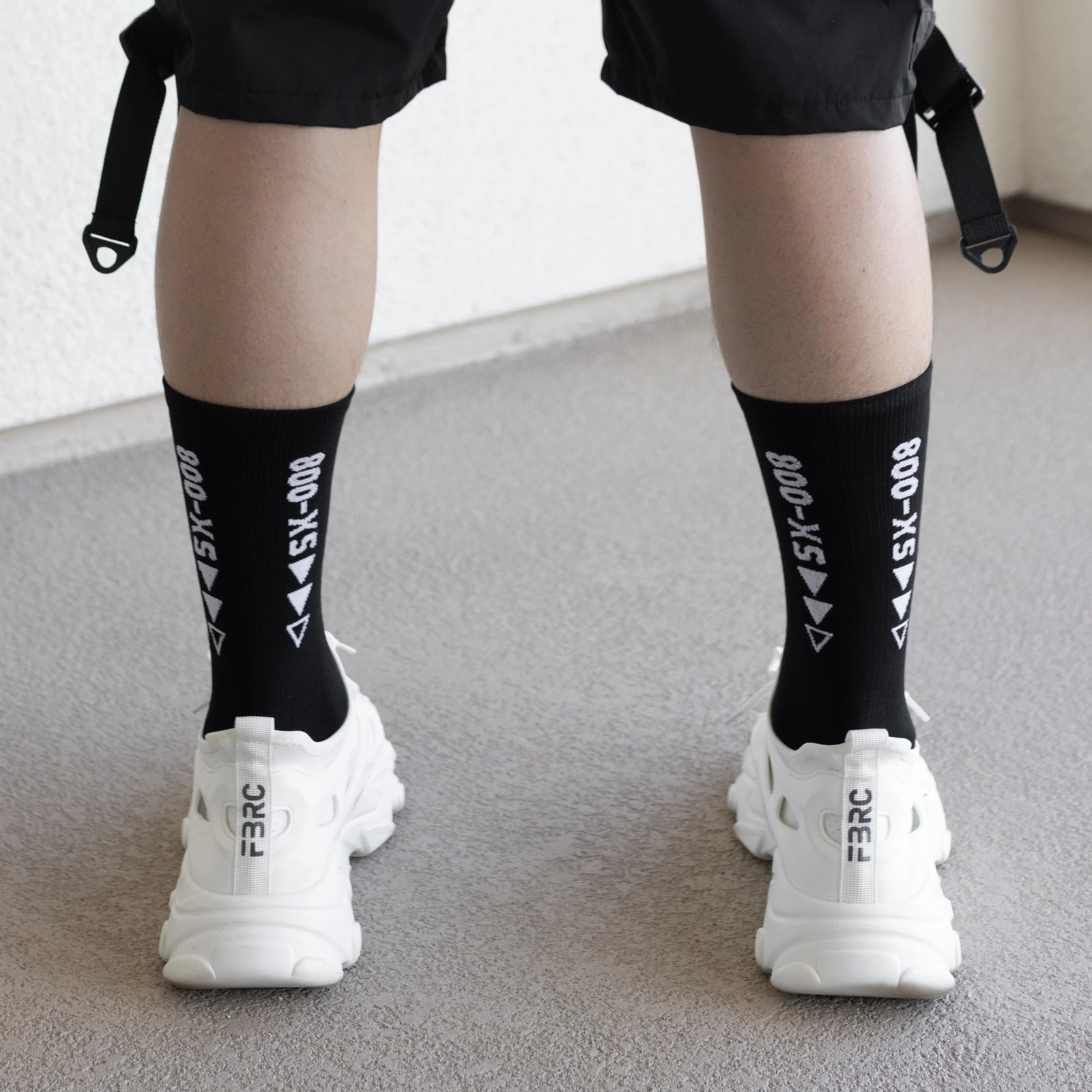 SX-008 Black Crew Socks 3