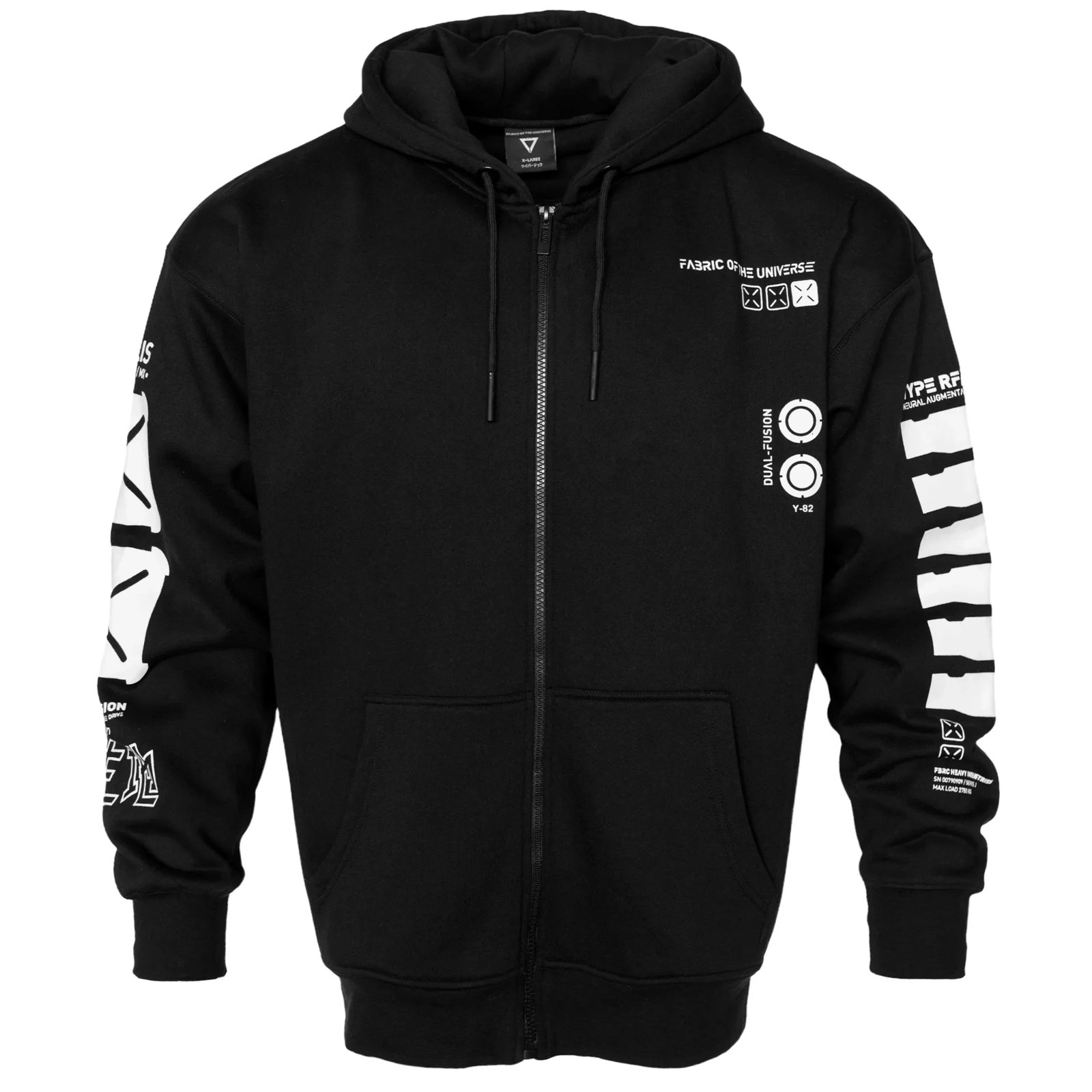 Y-2050 Black Zip Hoodie 2