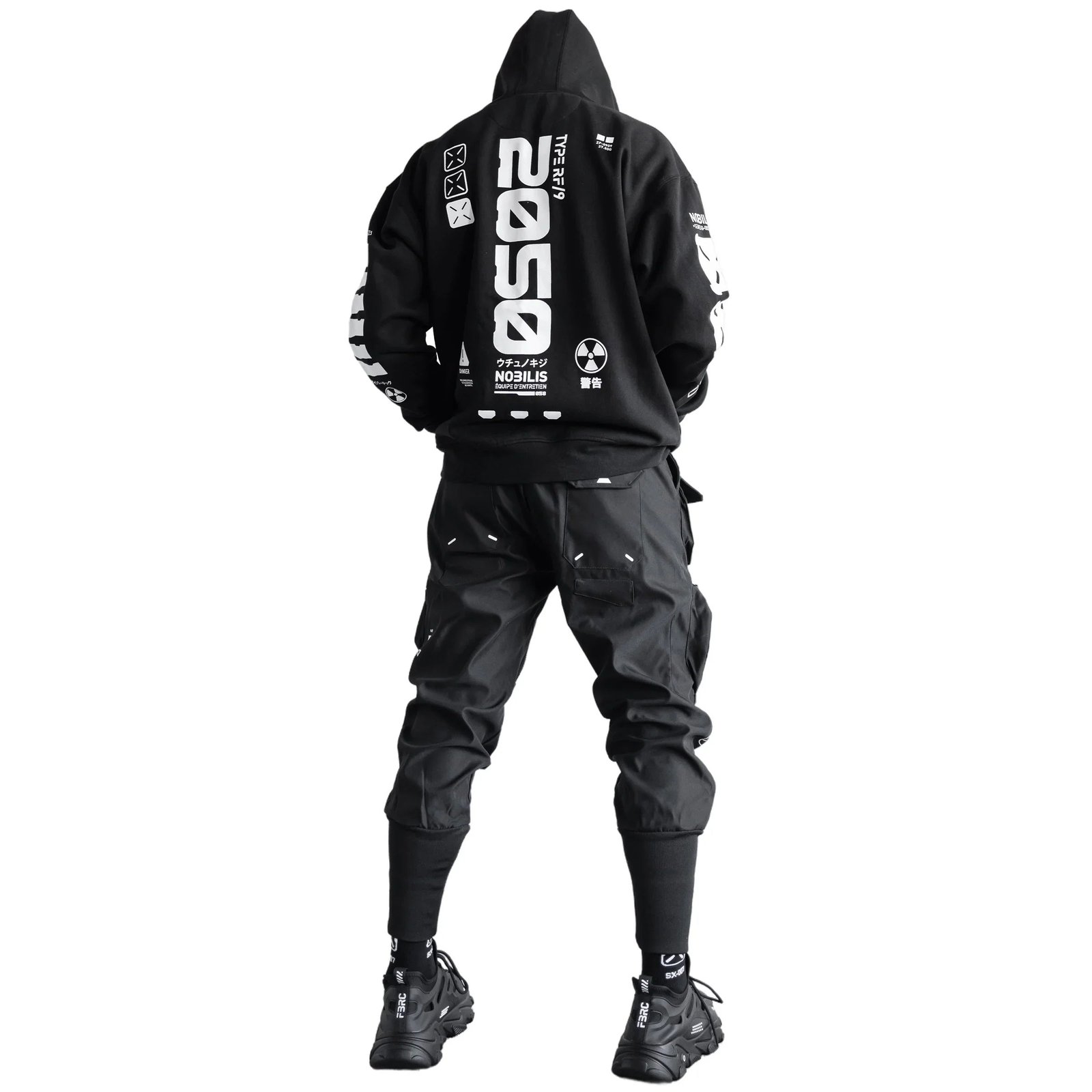 Y-2050 Black Zip Hoodie 3