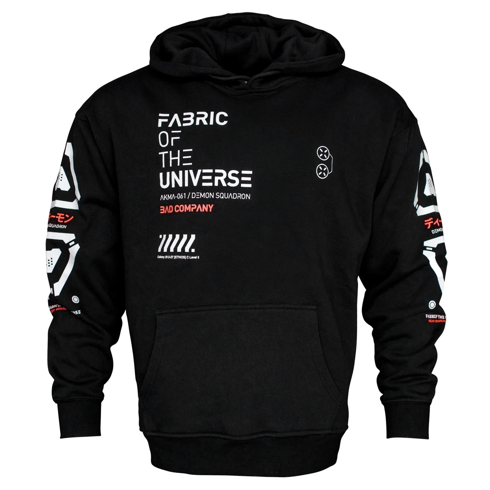 AKMA-061 Black Red Hoodie 2