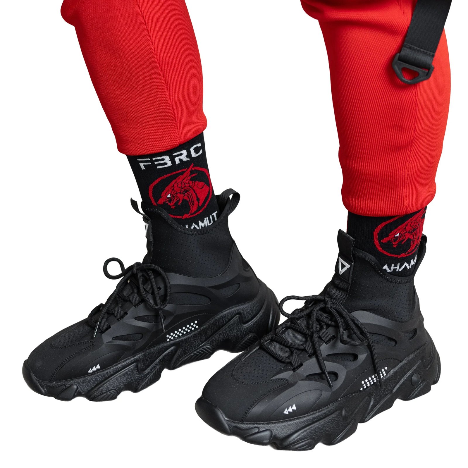 Bahamut Black Crew Socks 2