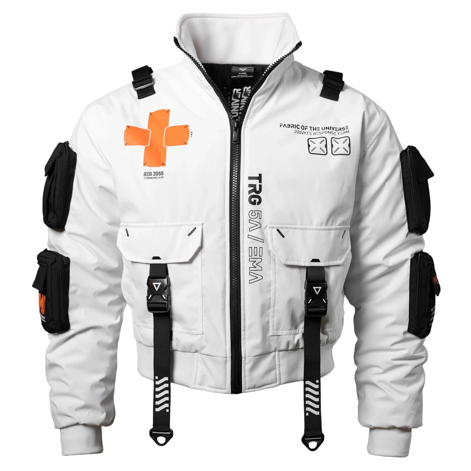 Medic White Short Bomber Jacket 2