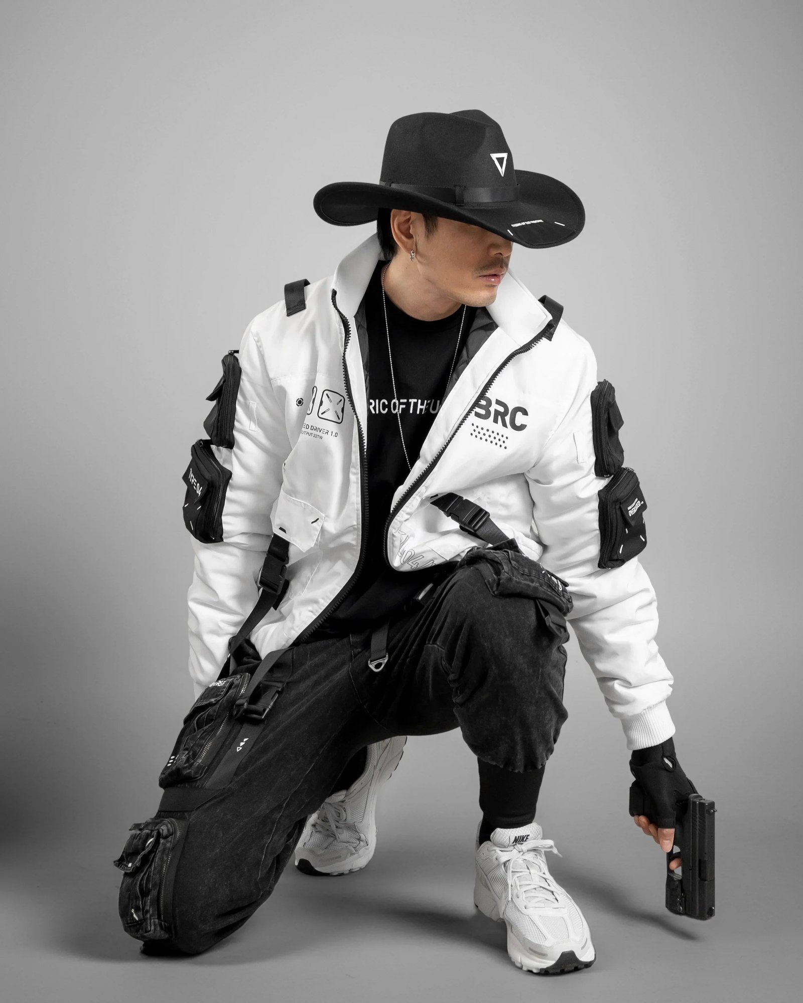 CH-1 Black Cowboy Hat 10