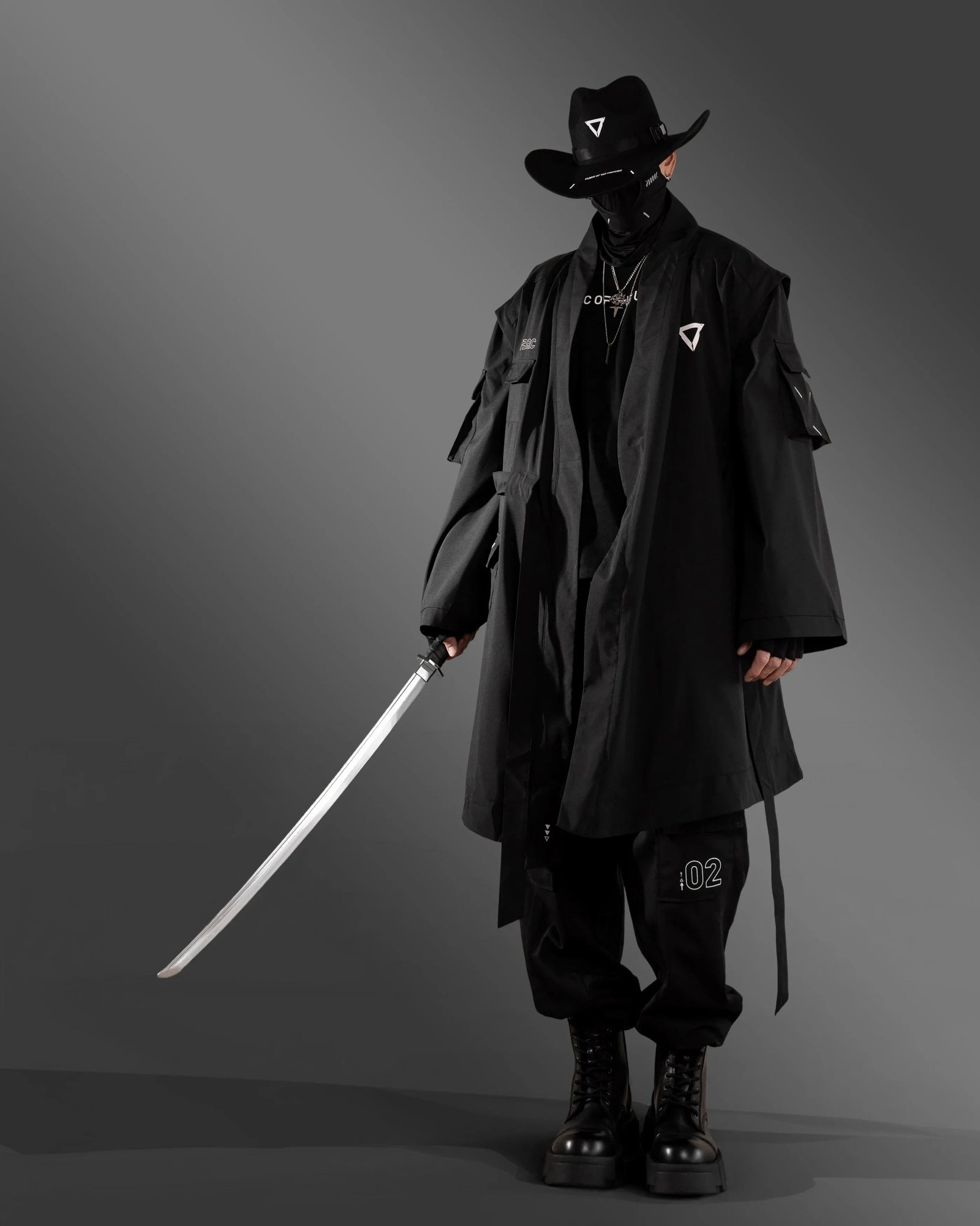 CH-1 Black Cowboy Hat 7