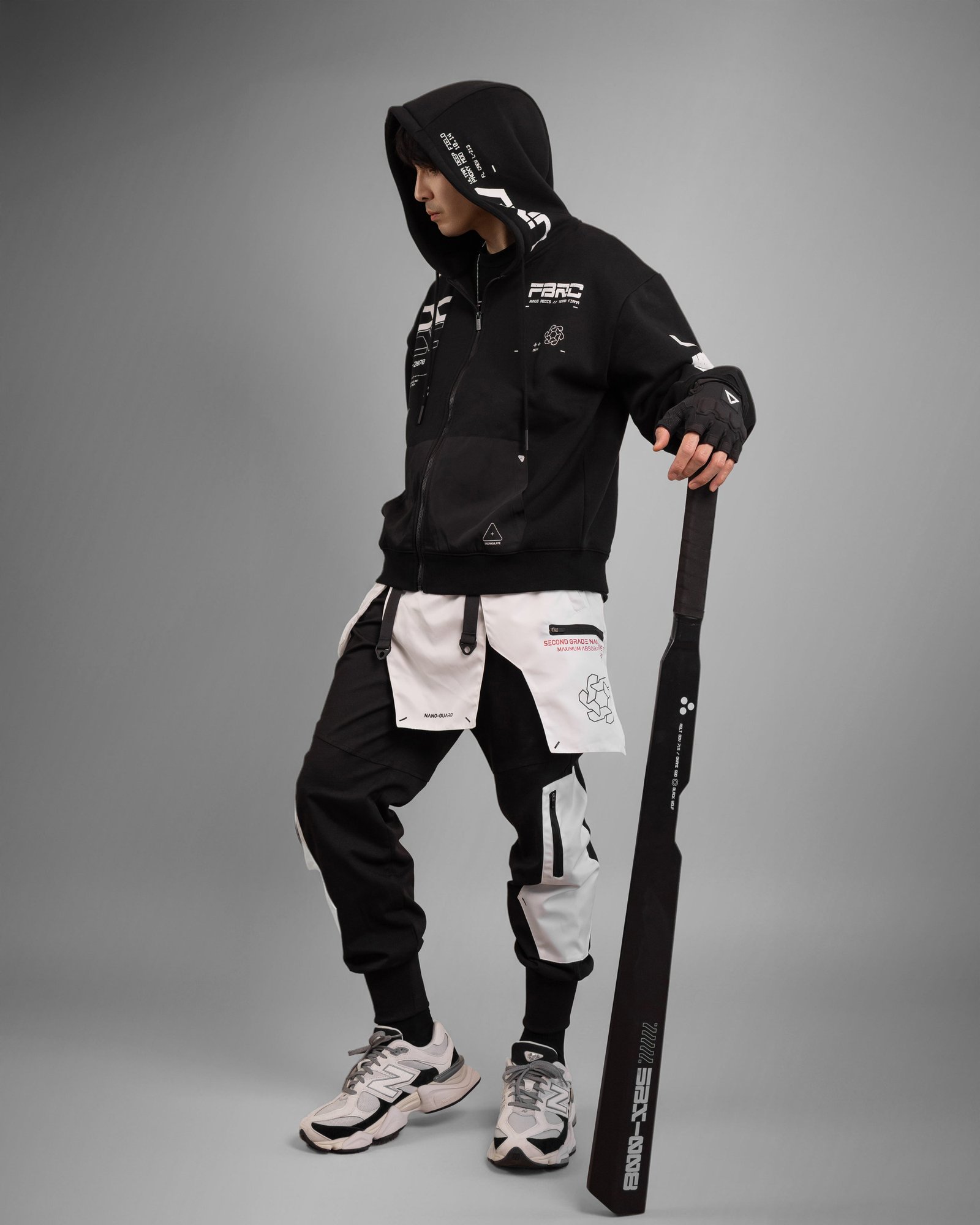 Y-2070 Black Zip Hoodie 13