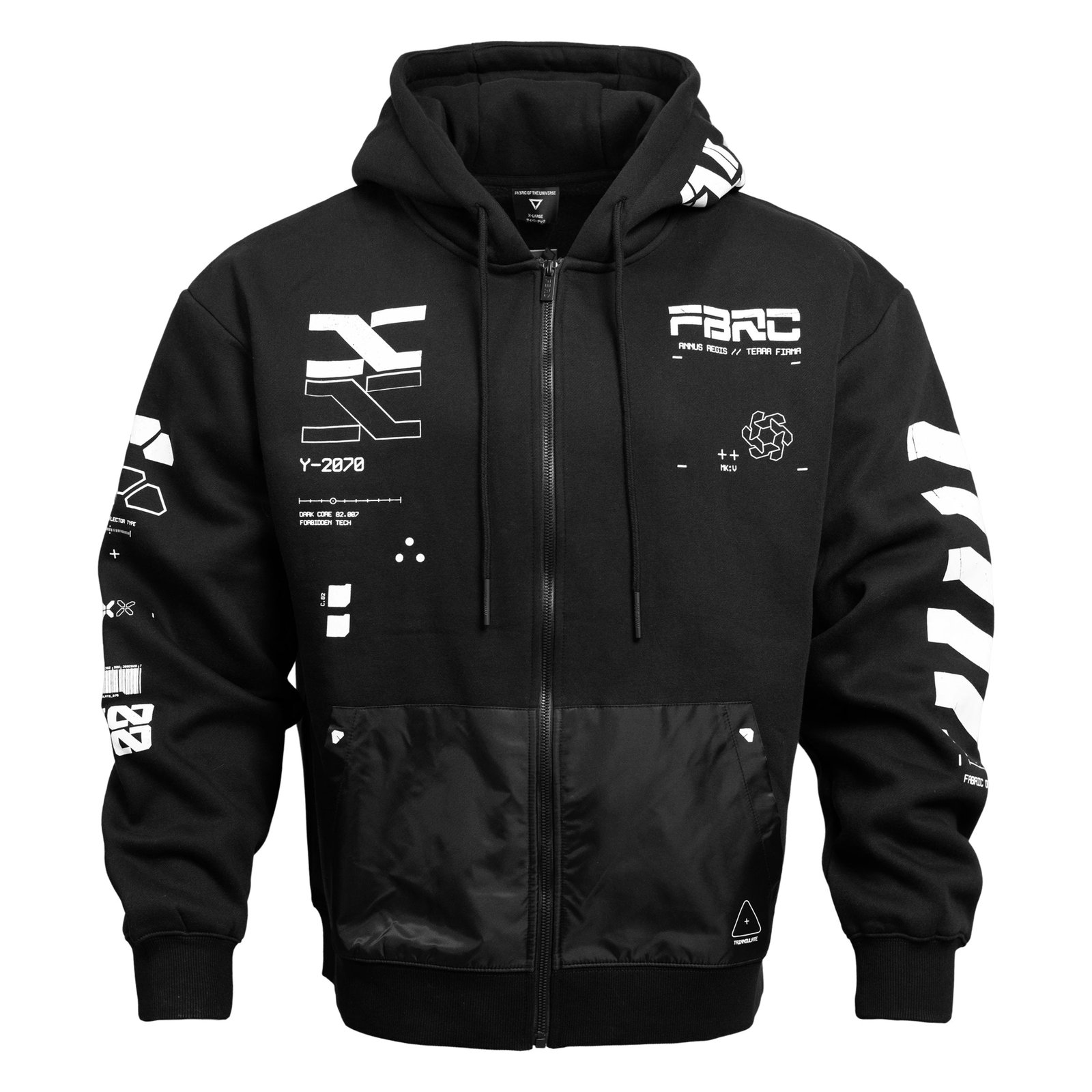 Y-2070 Black Zip Hoodie 2