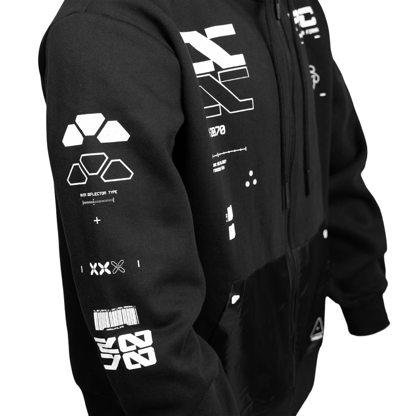 Y-2070 Black Zip Hoodie 6