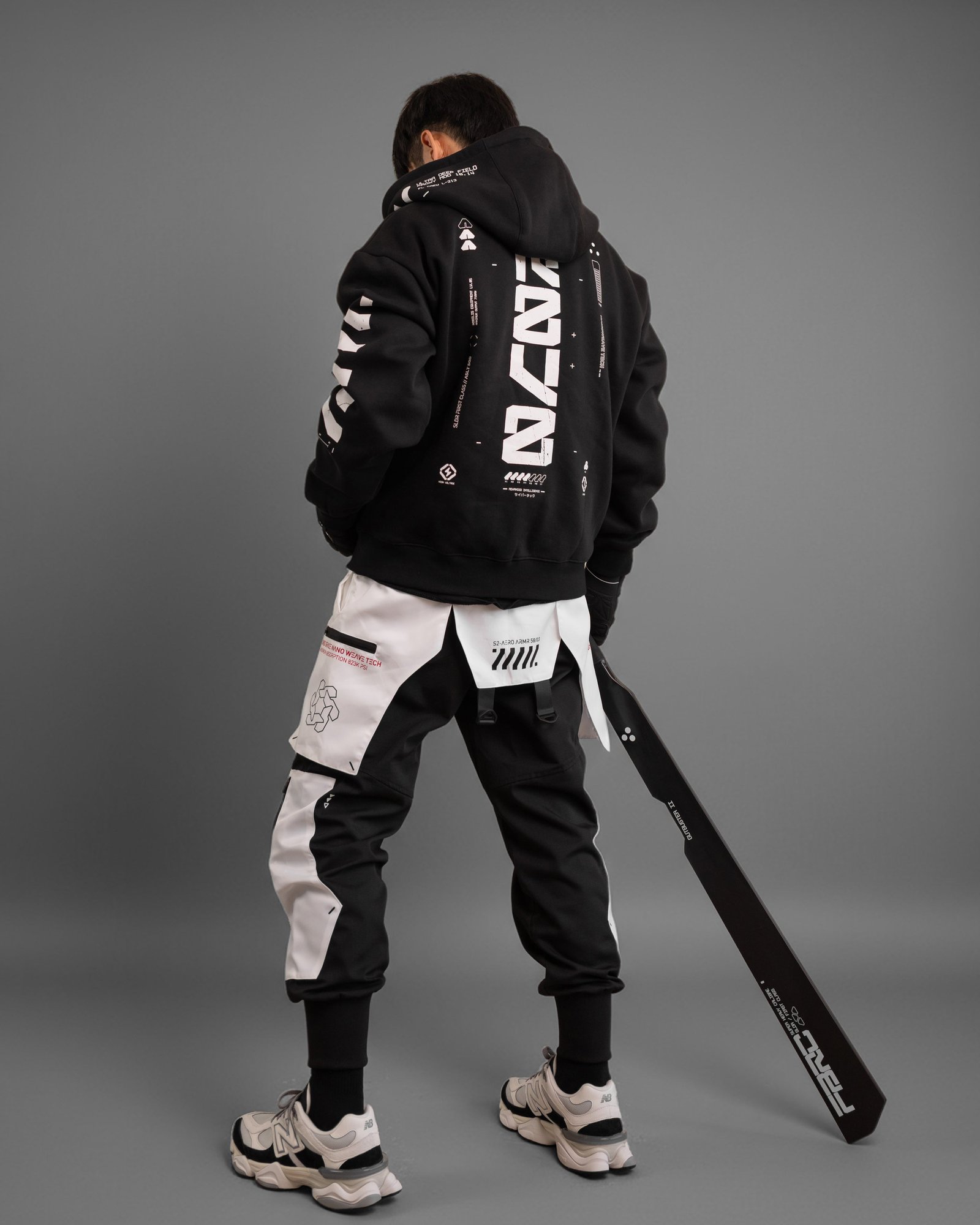 Y-2070 Black Zip Hoodie 8