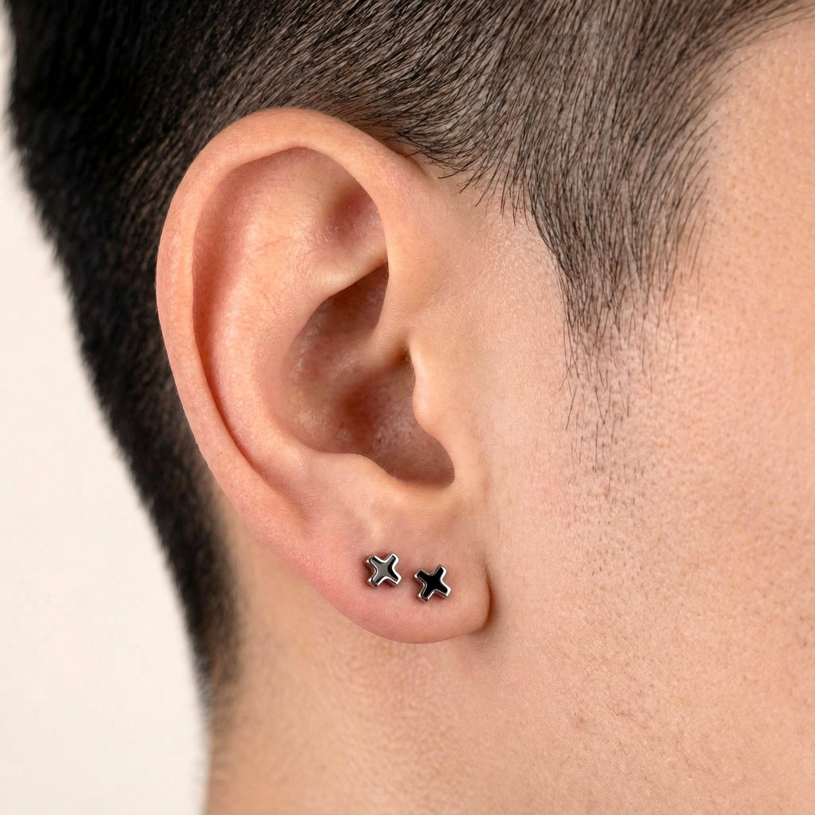 Cross Stud Stainless Steel Earrings 4
