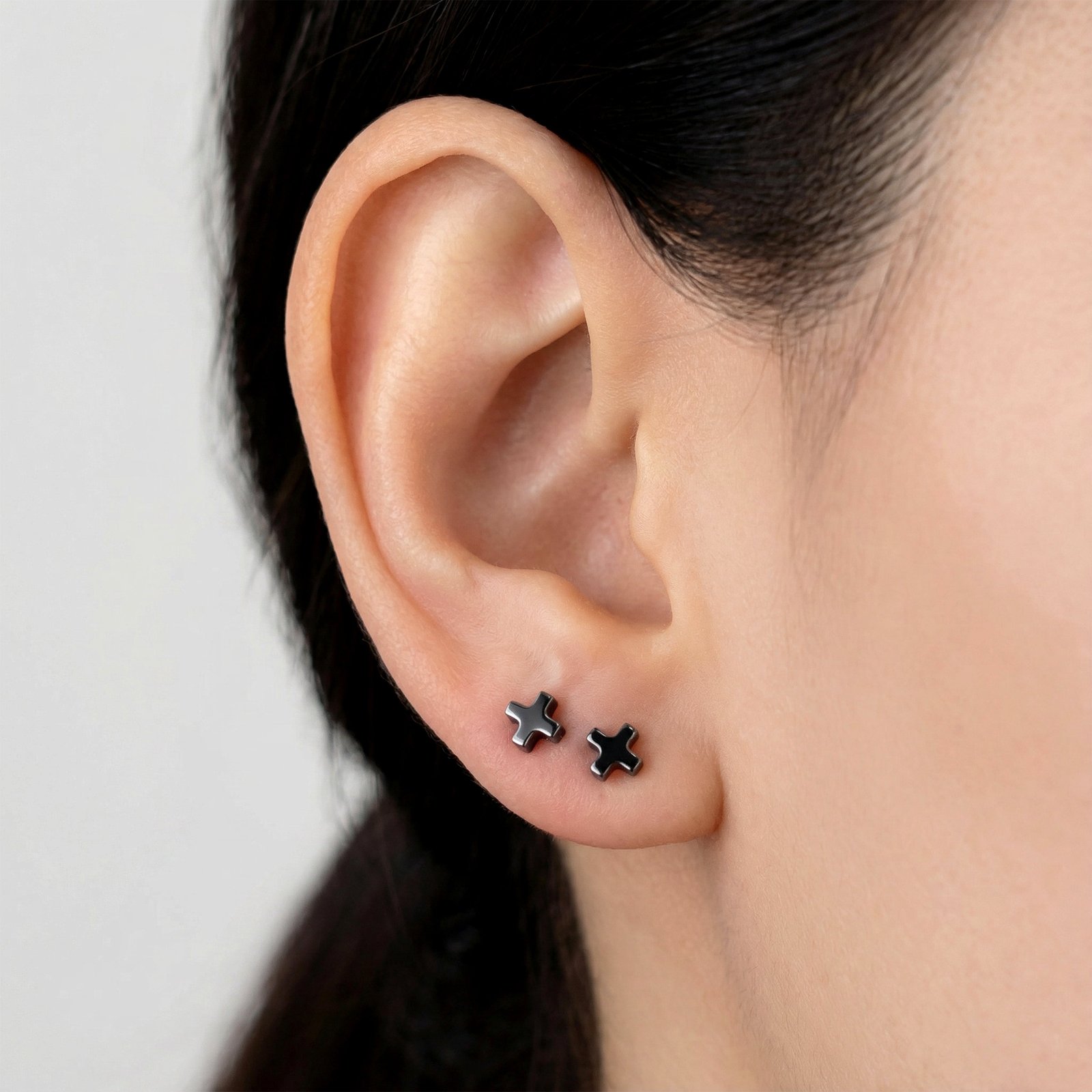 Cross Stud Stainless Steel Earrings 5