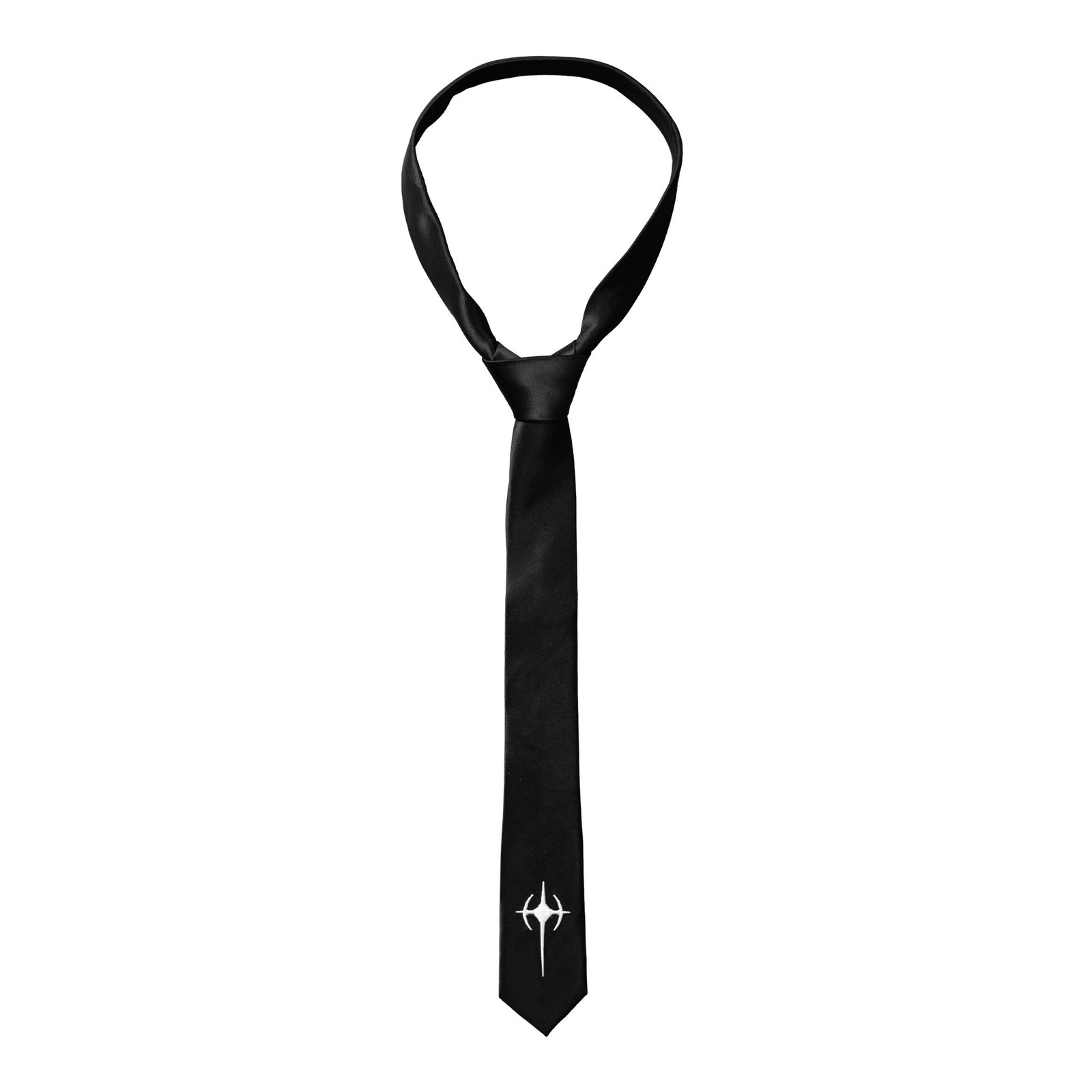 BT-02 Embroidered Black Tie
