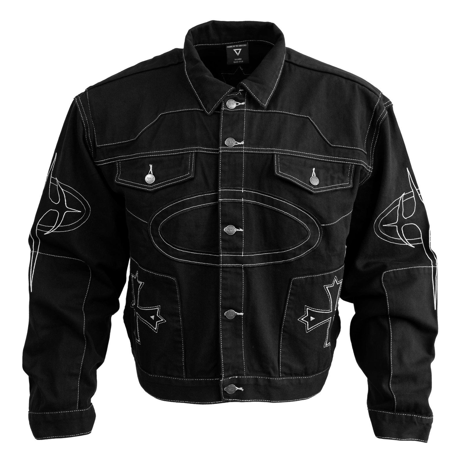 BRE-Cross Black Denim Jacket