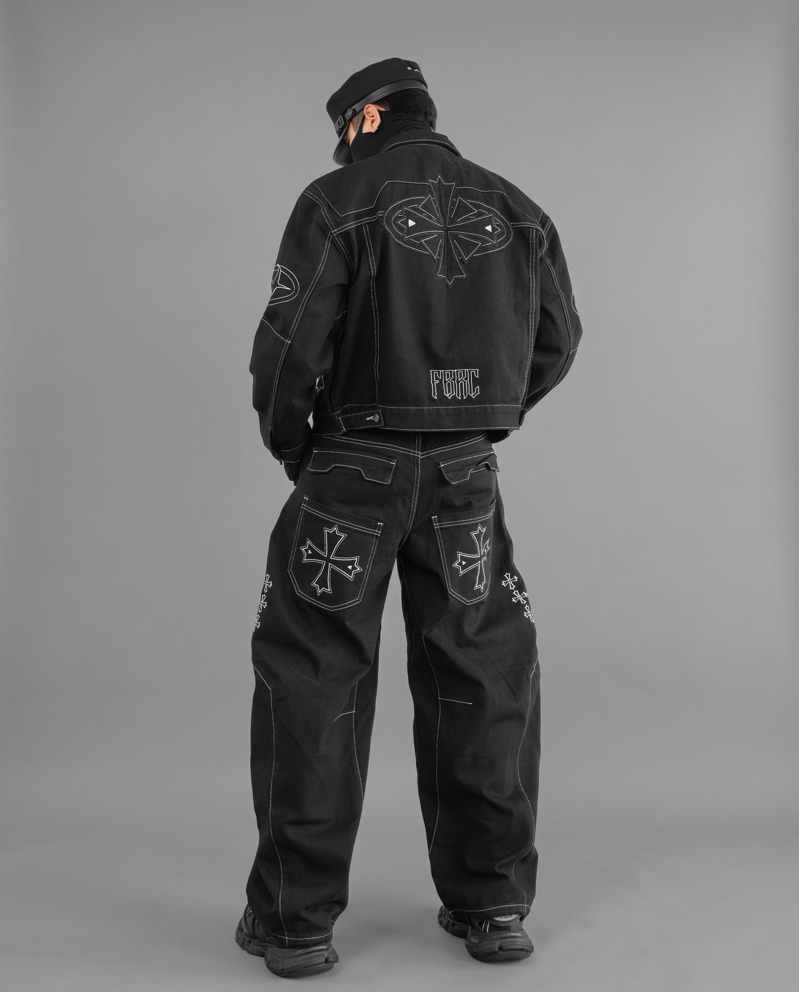 BRE-Cross Black Denim Jacket 10