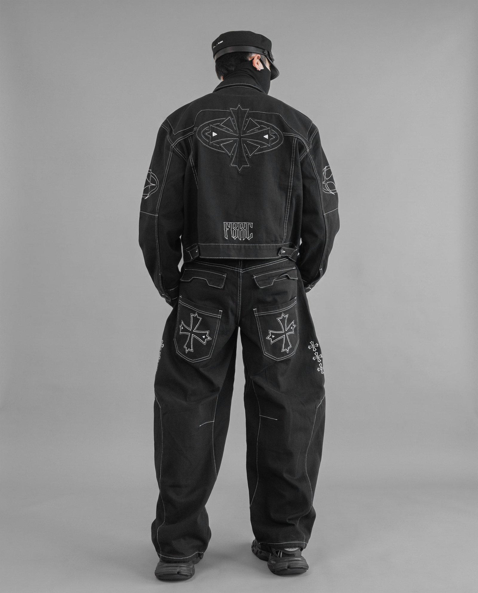 BRE-Cross Black Denim Jacket 11