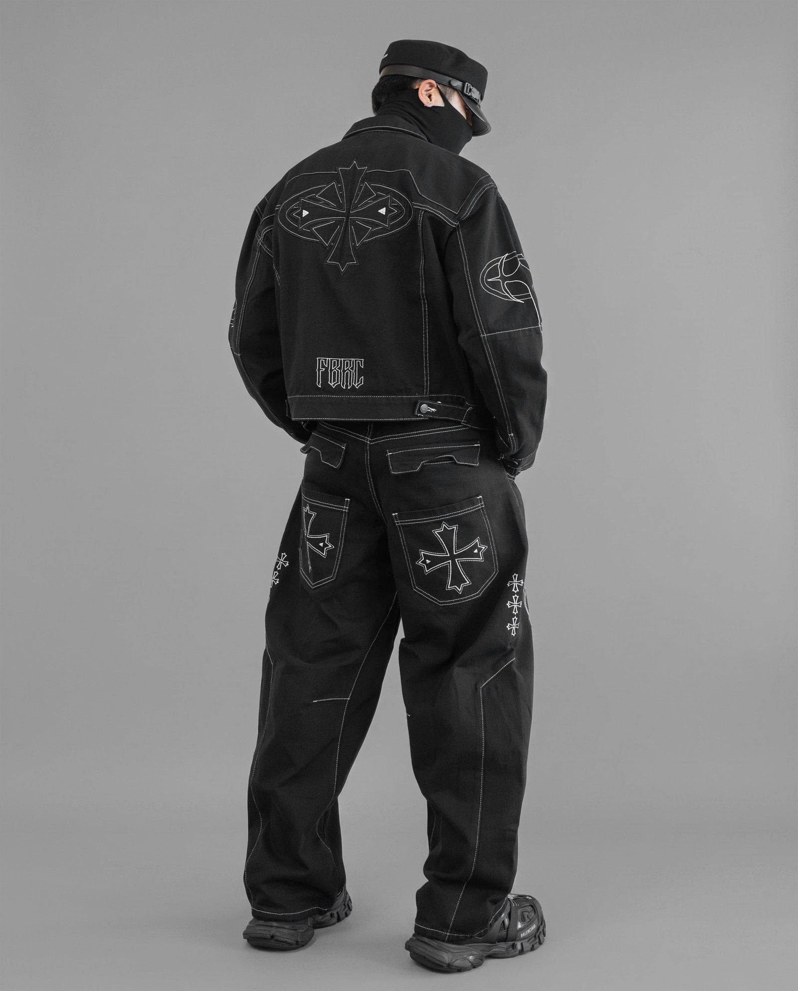 BRE-Cross Black Denim Jacket 13
