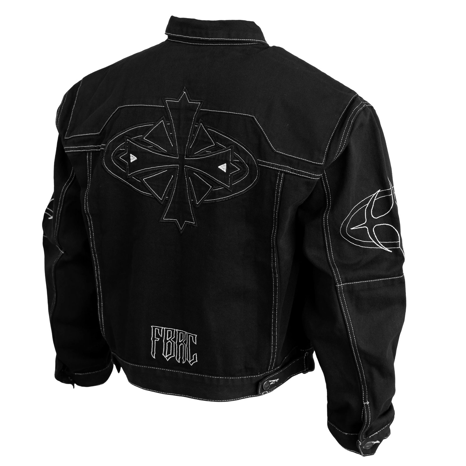 BRE-Cross Black Denim Jacket 3