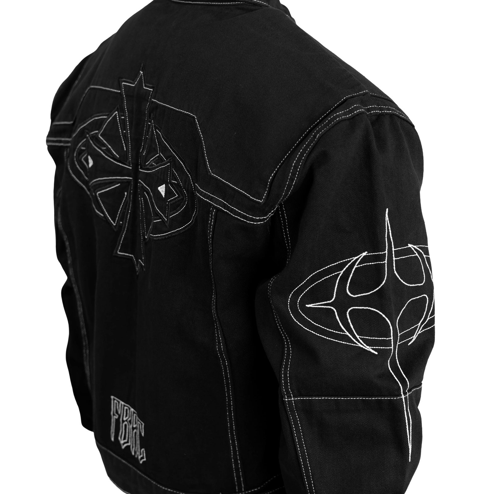 BRE-Cross Black Denim Jacket 4