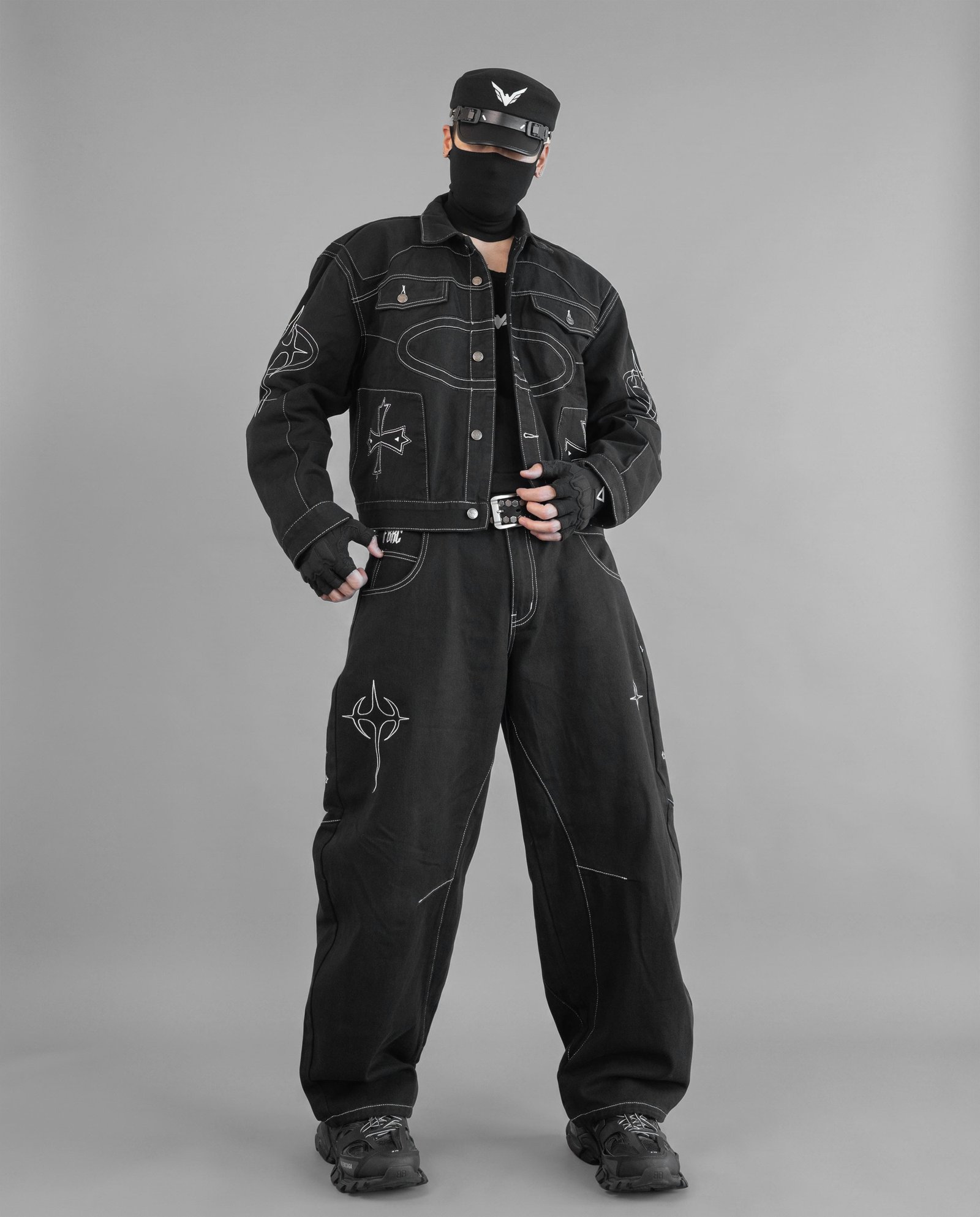BRE-Cross Black Denim Jacket 7