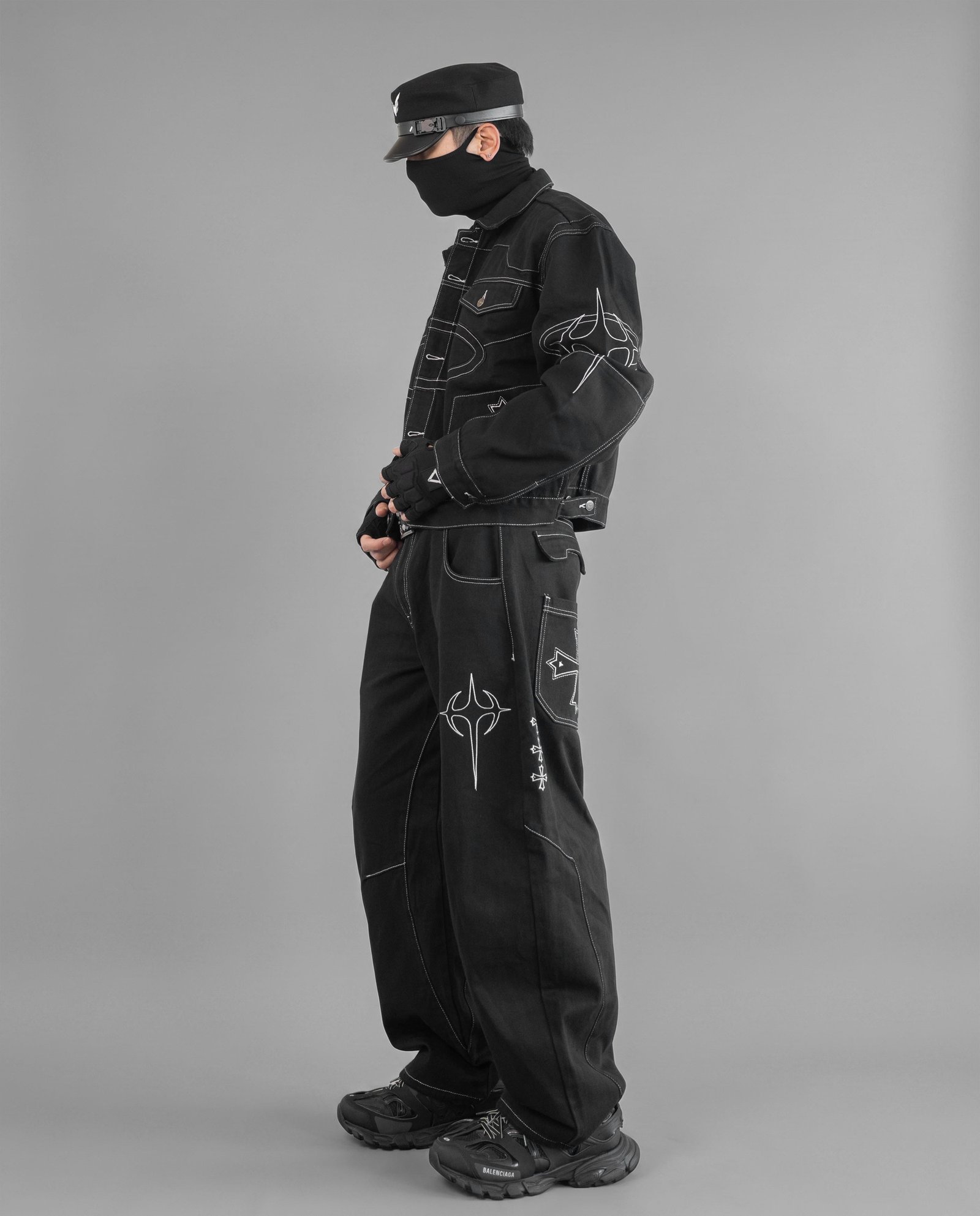 BRE-Cross Black Denim Jacket 9