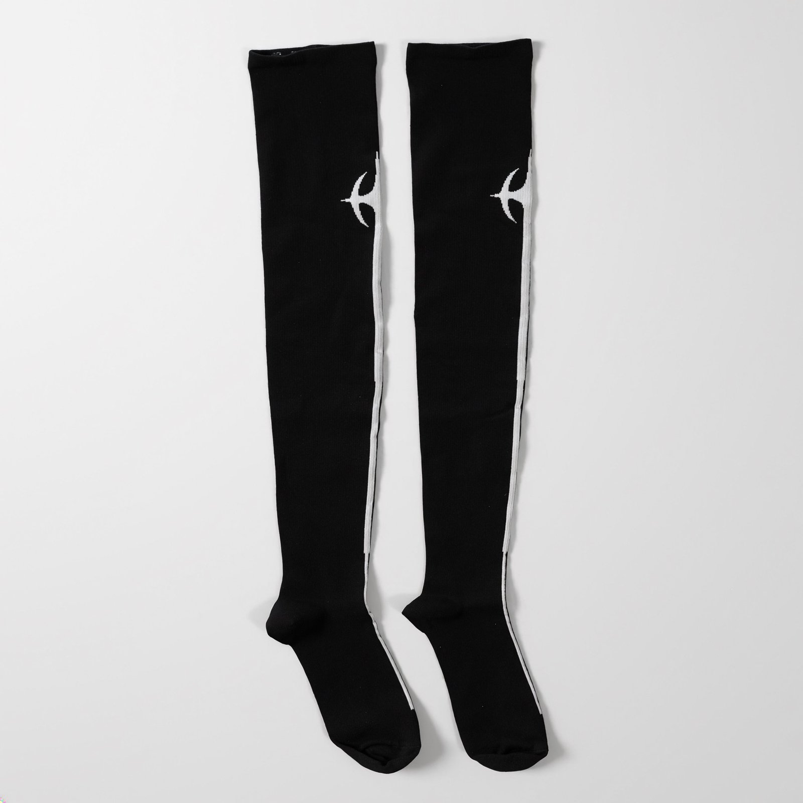 CRSS-10 Black Thigh High Socks 2