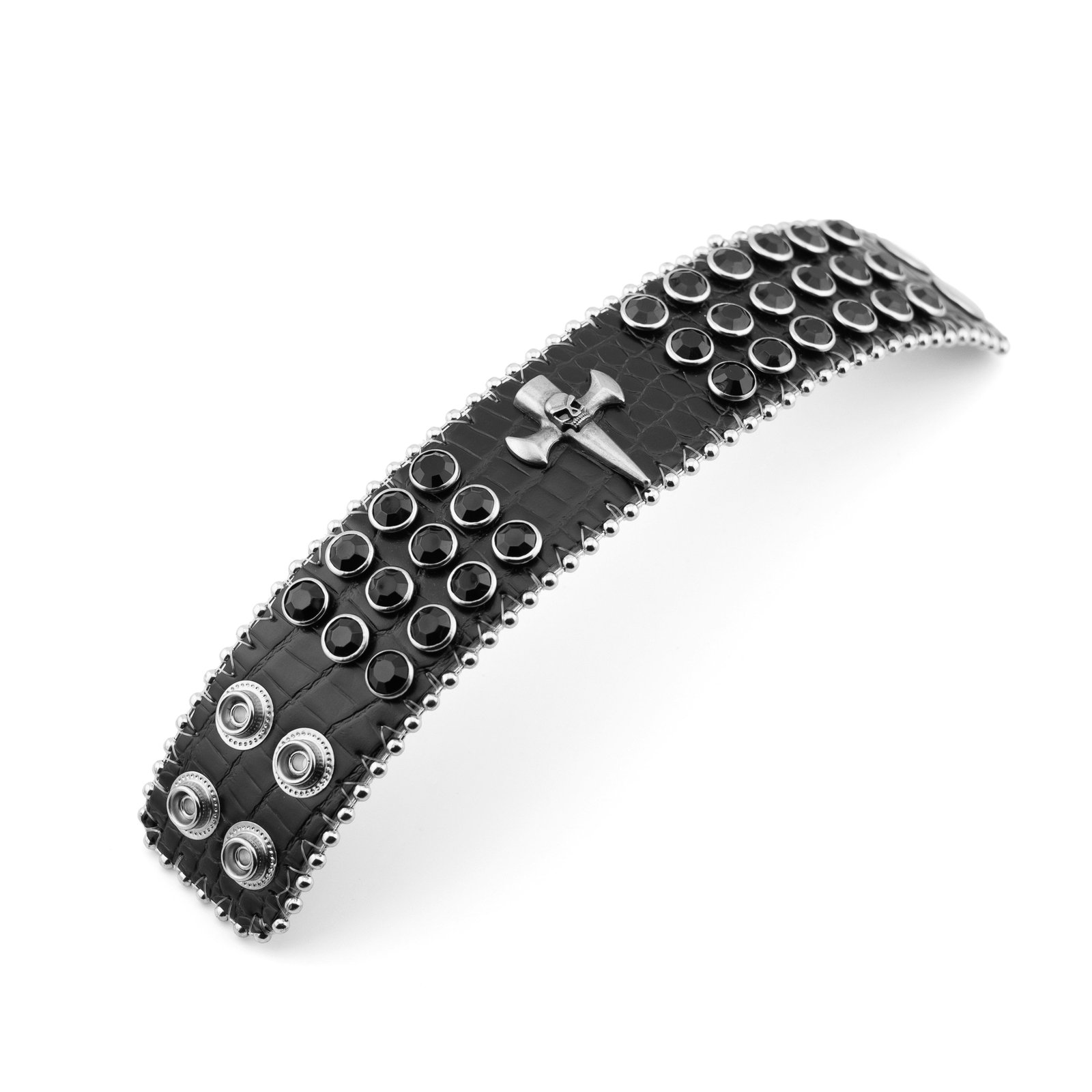 Stone Studded Pleather Bracelet 4